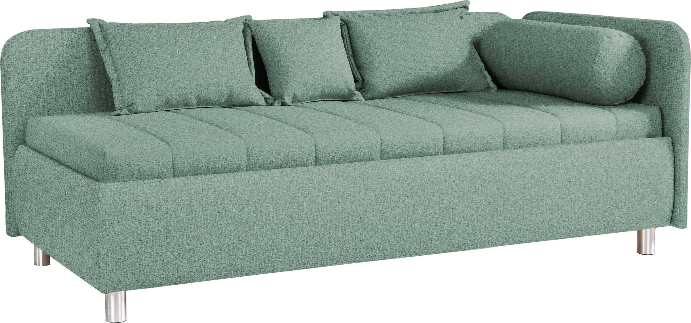 alina Schlafsofa »Kiana«, mit Bettkasten und Zierkissen, Liegefläche 90/200 cm oder 100/200 cm