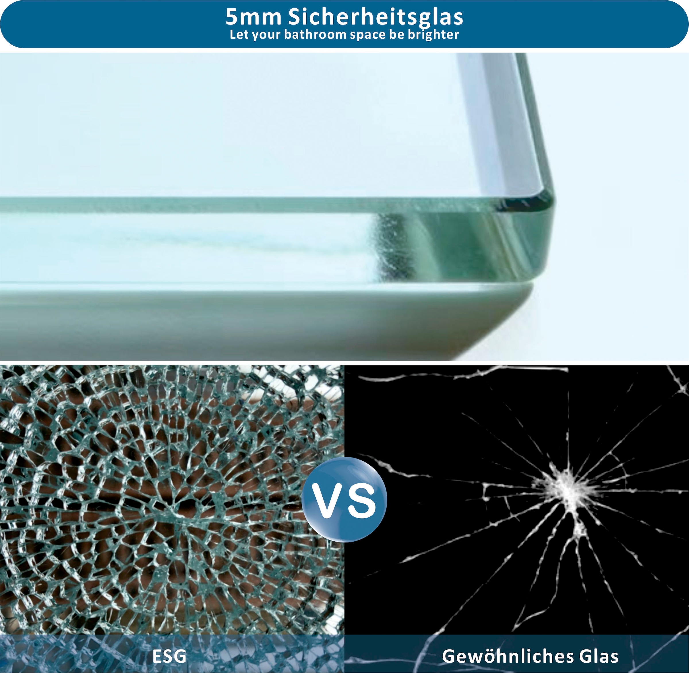 welltime Badewannenaufsatz Viergeteiler Badewannenaufsatz in trendigem Schwarz