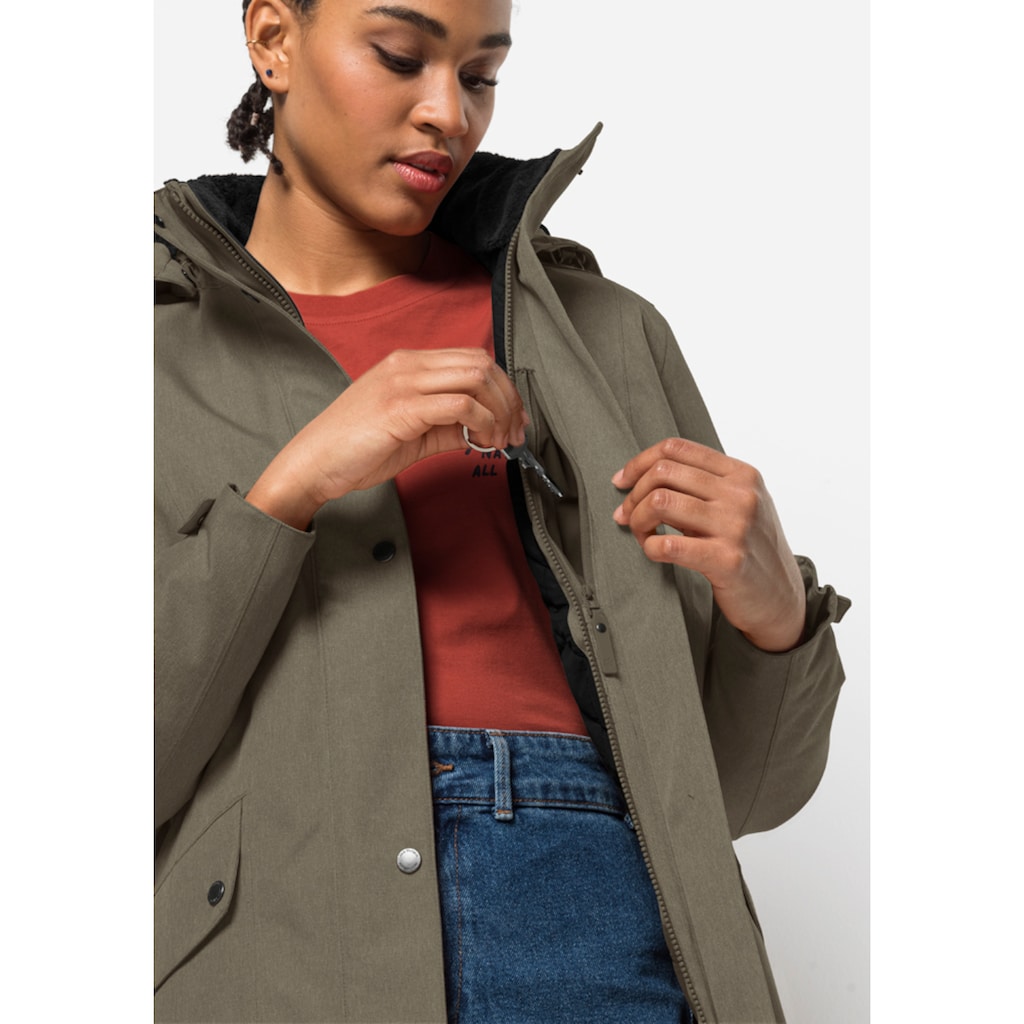 Jack Wolfskin Winterjacke »PARK AVENUE JACKET«, mit Kapuze