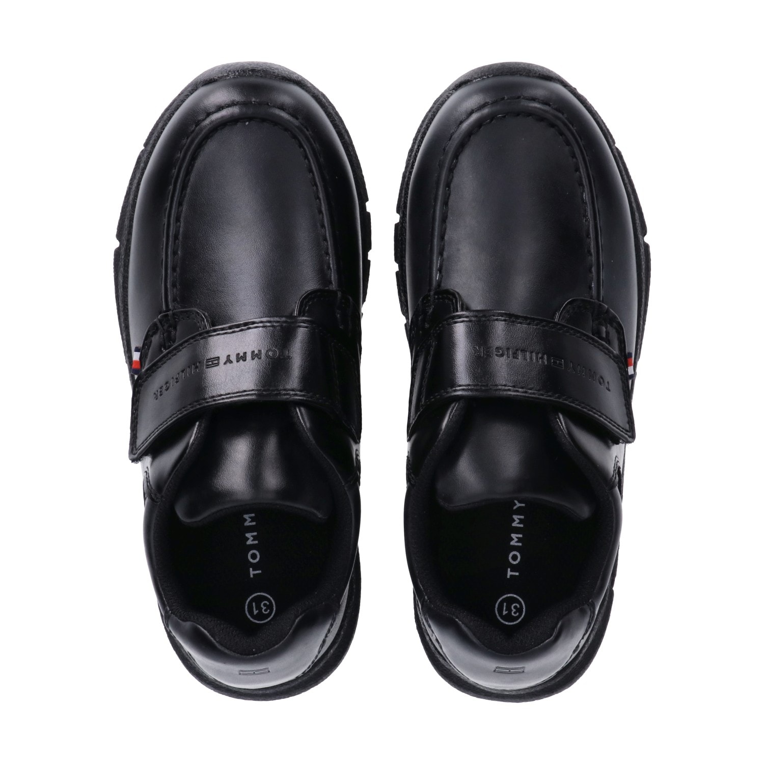 Tommy Hilfiger Klettschuh »WMS = weit, für kräftige Füße«  festlicher Sneaker, Halbschuh mit Logoprägung auf dem Klettriegel