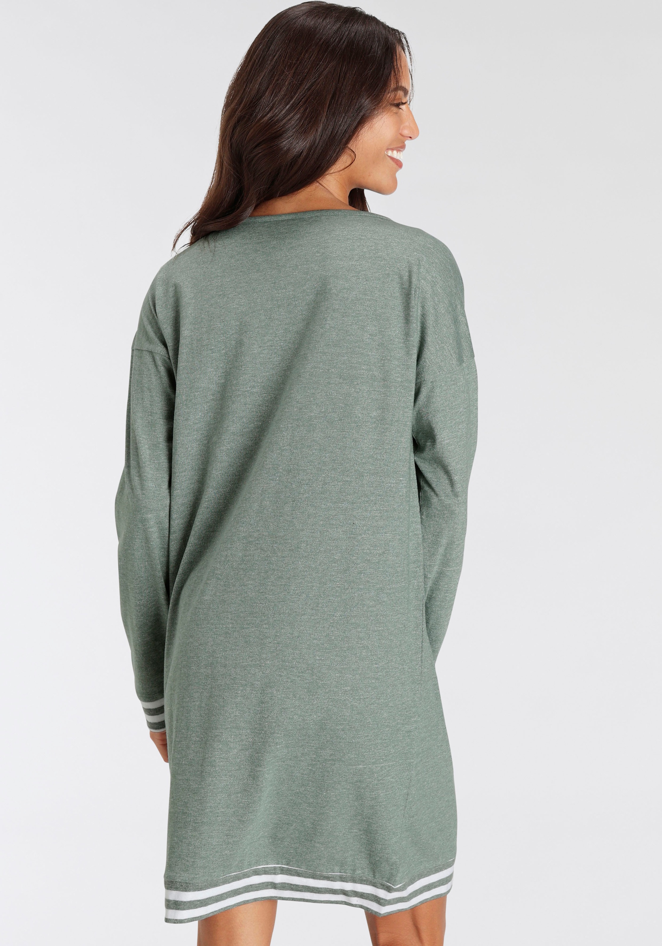 Vivance Dreams Sleepshirt, mit Streifen-Details