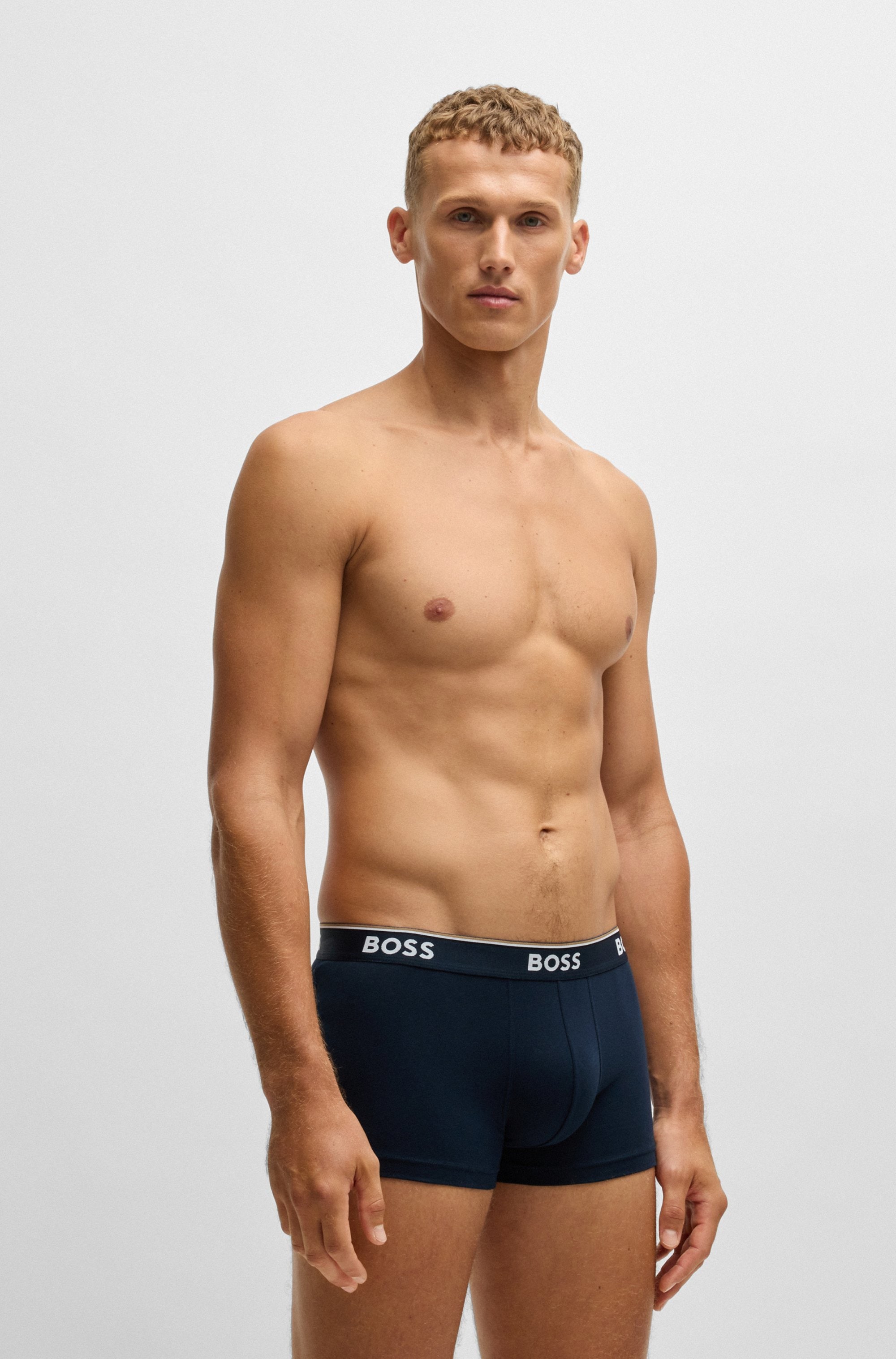 BOSS Boxer »TRUNK 3 PACK«, (3 St.), BOSS Schriftzug auf dem Bund