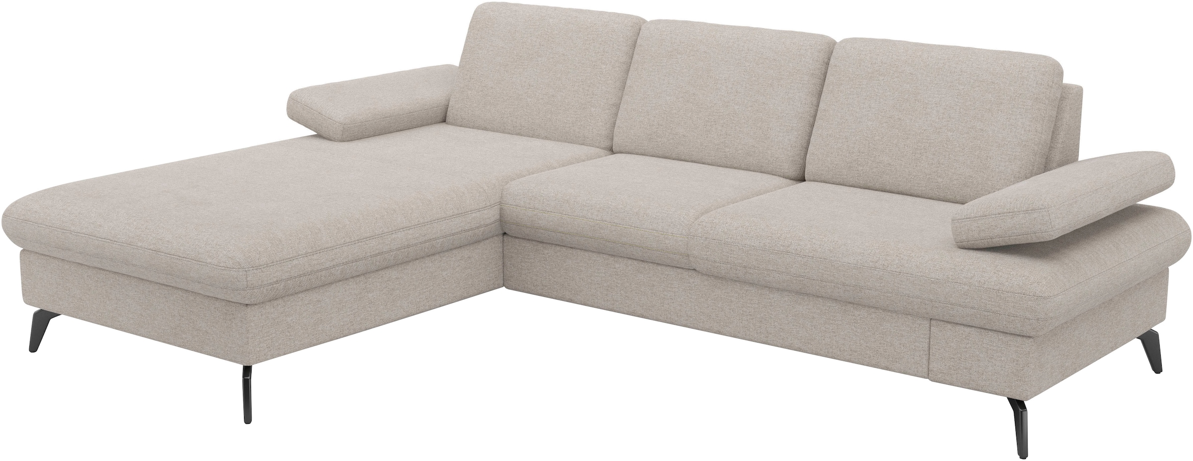 sit&more Ecksofa »Morris Jubi L-Form«, inkl. Armteilfunktion und 1 Zierkissen, wahlweise mit Bettfunktion