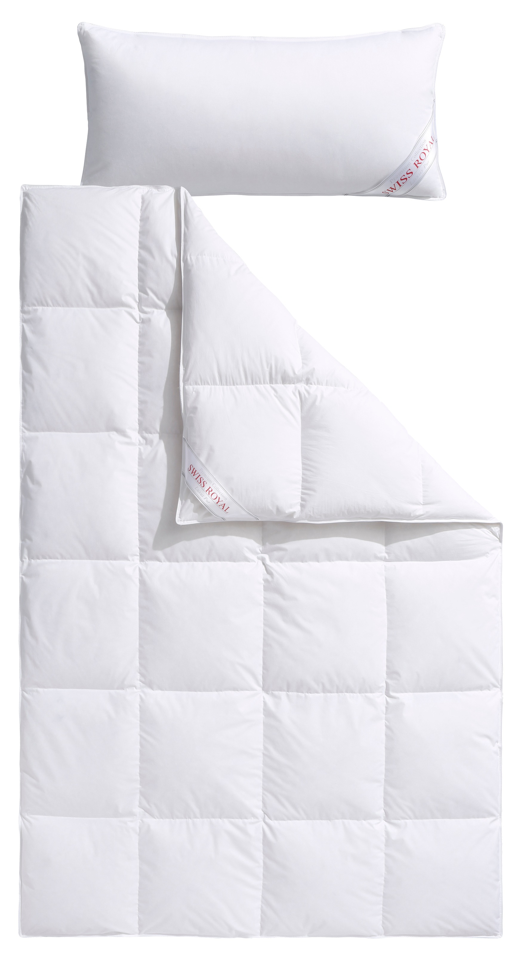 Haeussling Daunenbettdecke + Kopfkissen »Swiss Royal«, (Spar-Set), Bettdecken-Set mit Kopfkissen, 135x200 oder 155x220 cm, Sommer, Winter