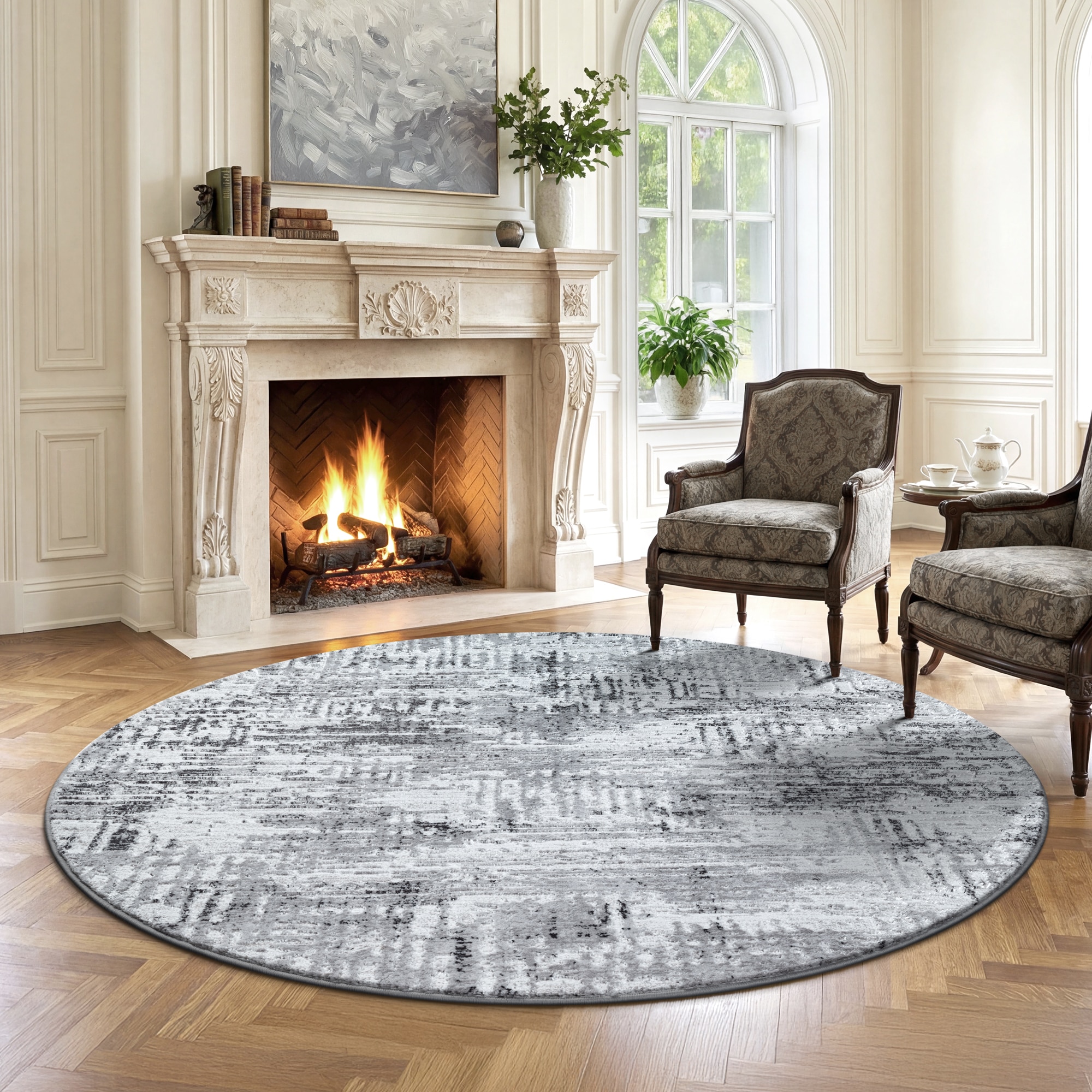 Sanat Teppich »Harmony 3215 , auch als Läufer« rund 12 mm Höhe Wohnzimmer, Kurzflor, modern, abtrakt, Schlafzimmer