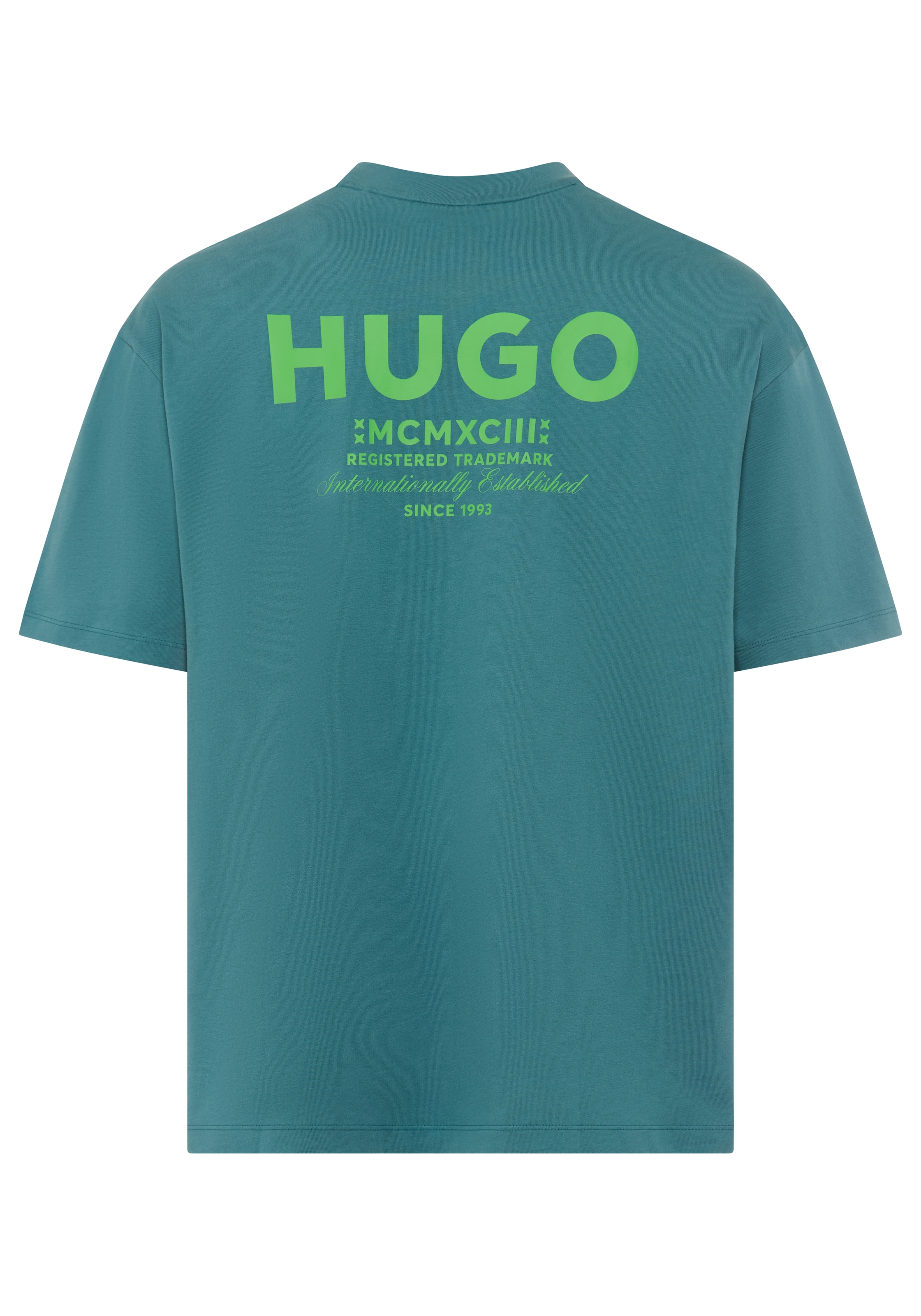 HUGO Blue T-Shirt »Nalono« mit Logodruck, Oversized Look mit Backprint