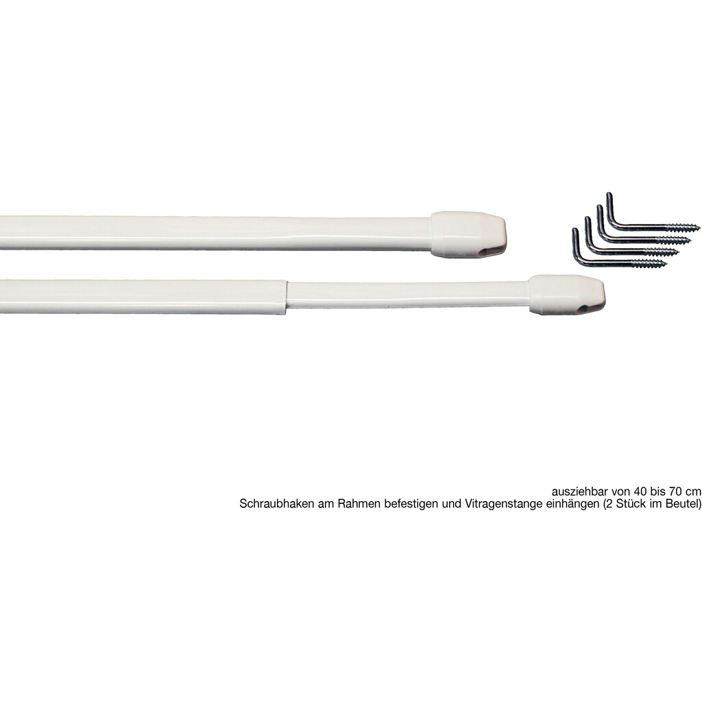 GARESA Vitragenstange »Vitragenstange "11 mm"«, ausziehbar-Fixmaß