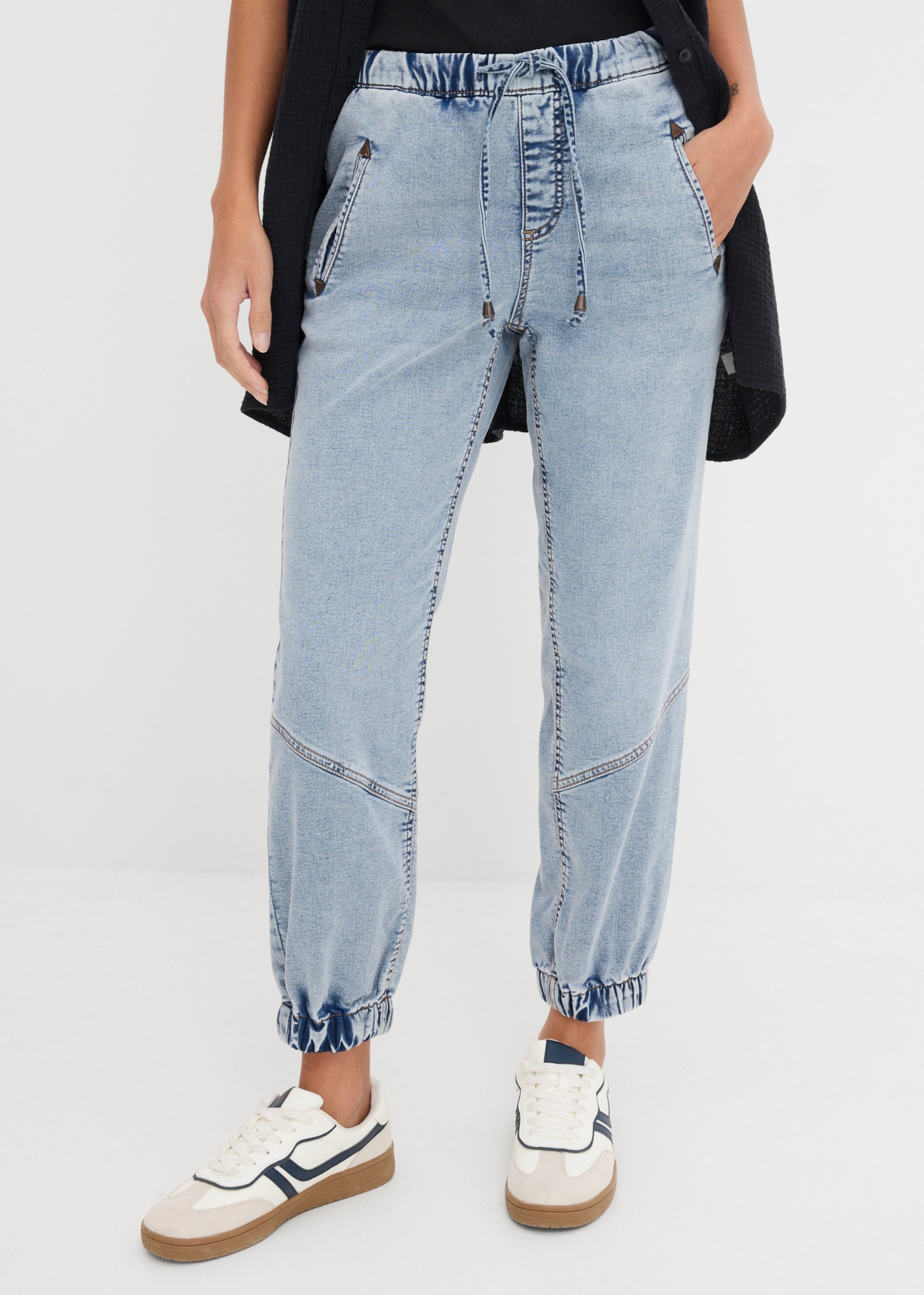 bonprix Jeansjeggings loose fit Passform, aus Baumwolle, Polyester und Elasthan