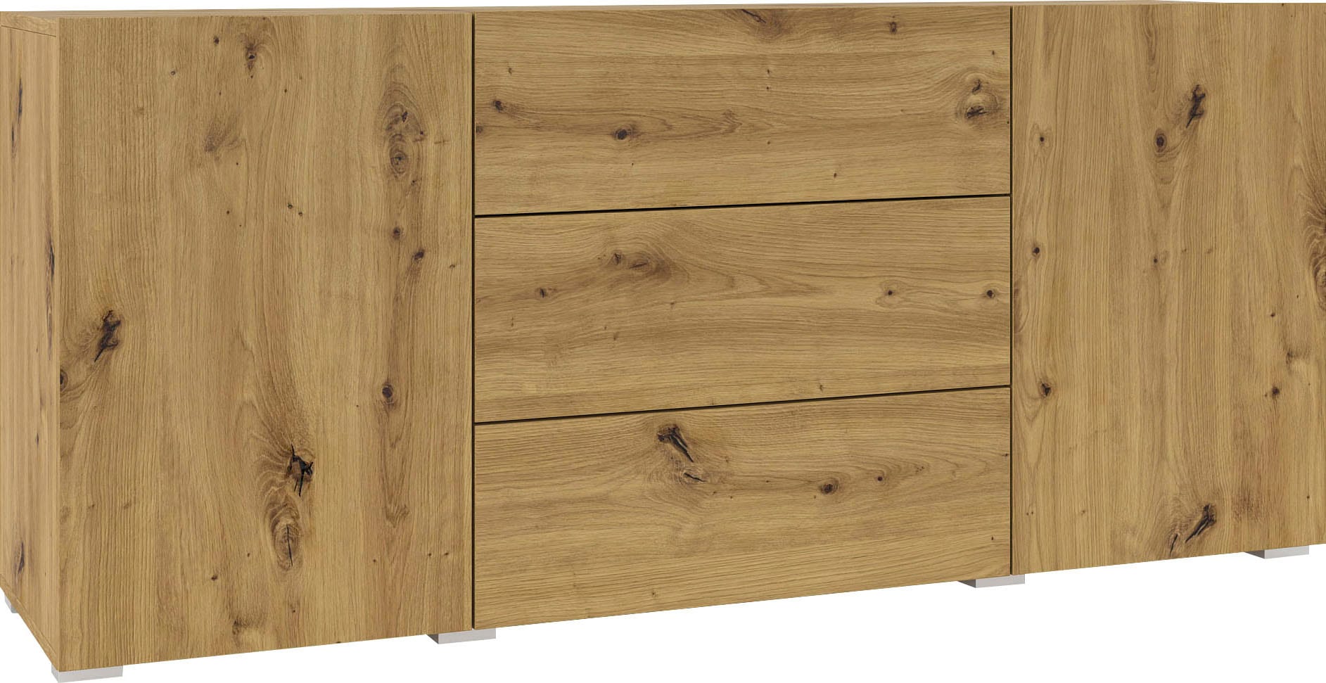 INOSIGN Sideboard »Ava, Breite 140 cm, hängend und stehend montierbar«, moderne grifflose Kommode, Schubladenschrank, 2Türen/3Schubkästen