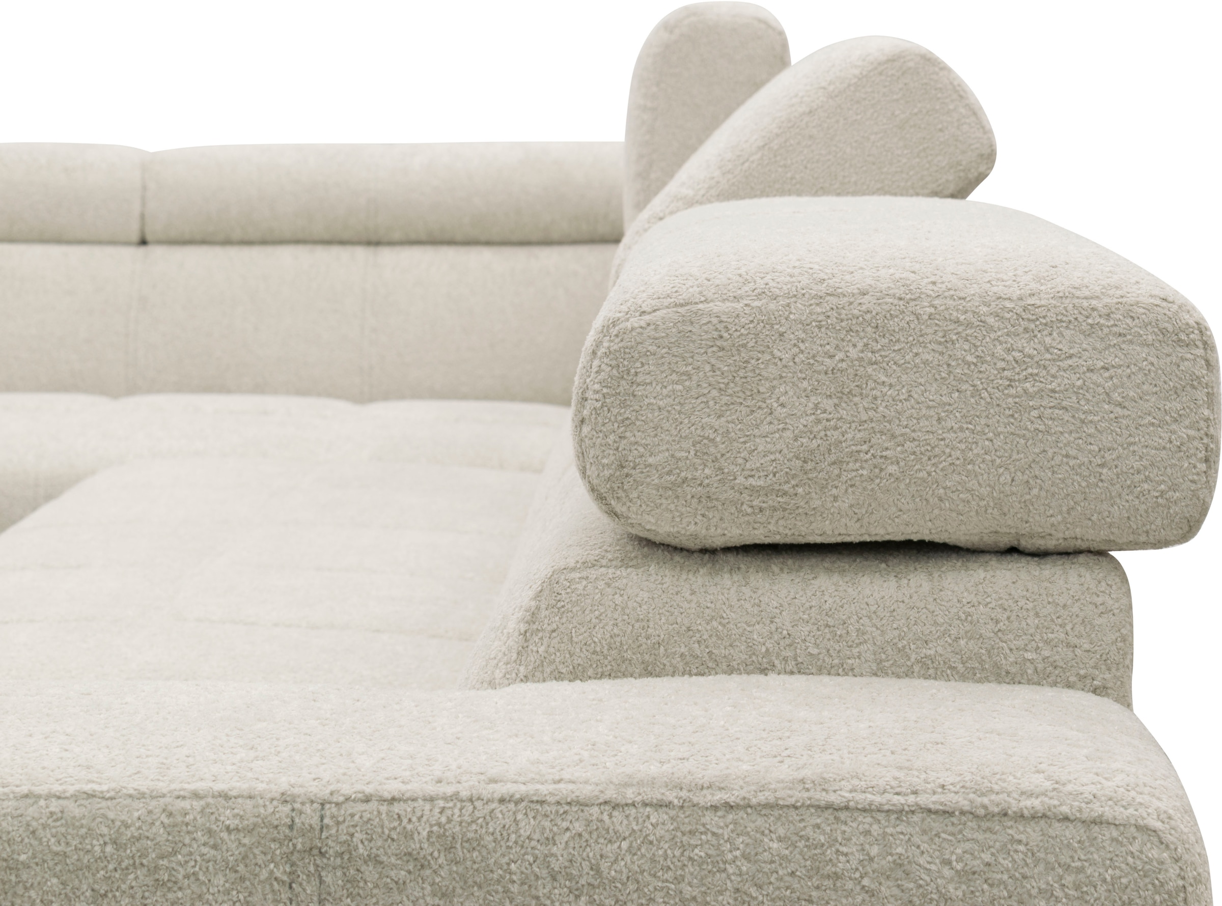 OTTO home Wohnlandschaft »Ballerup 359 x 228 cm, auch mit verstellbarer Sitztiefe« Kopfteile verstellbar, Pet Friendly Bezug, U-Form