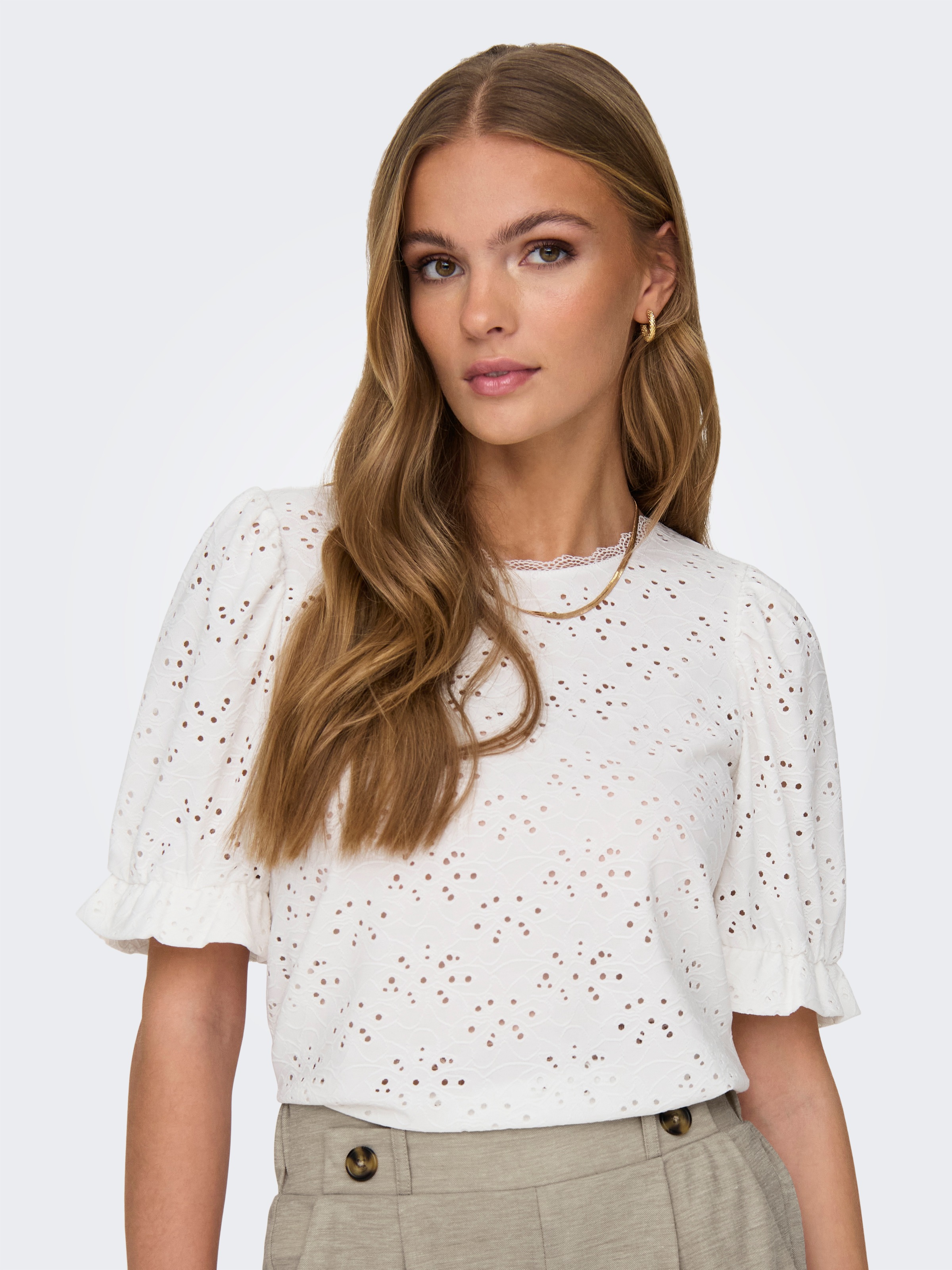ONLY Kurzarmshirt »ONLNEW SMILLA LIFE S/S PUFF TOP JRS«