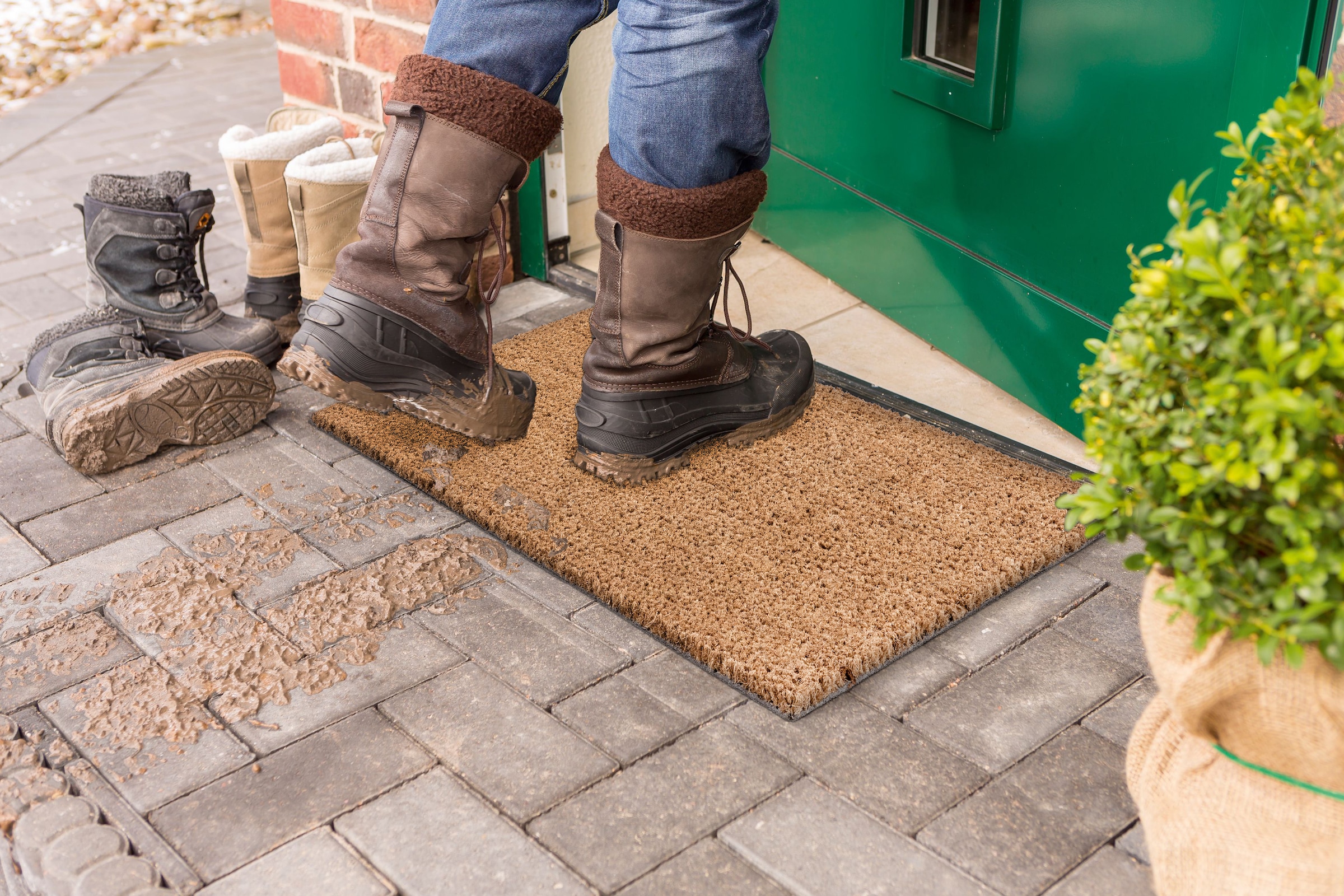 ASTRA Fußmatte »Kokosvelours« rechteckig 15 mm Höhe Kokos Türmatte, rutschfest, schmutzabweisend
