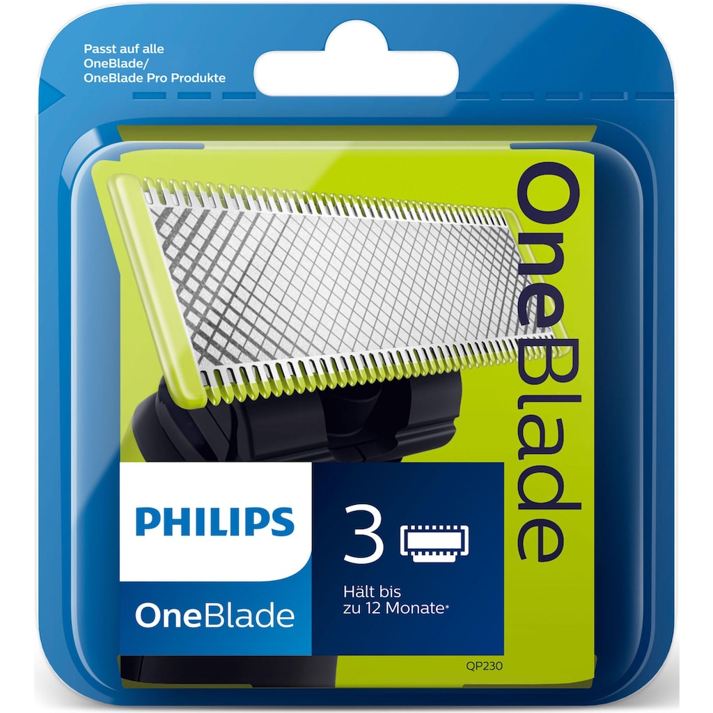 Philips Ersatzscherteil »OneBlade QP230/50«, (Set, 3 St.)