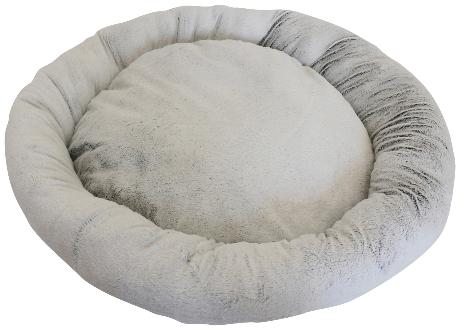 Tierbett »Donut«, Vlies aus 100% Polyester, BxLxH: 100x100x20 cm, hellgrau