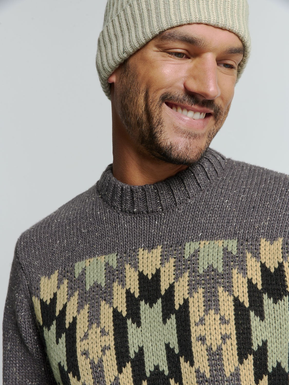 NO EXCESS Strickpullover mit Jaquard-Muster