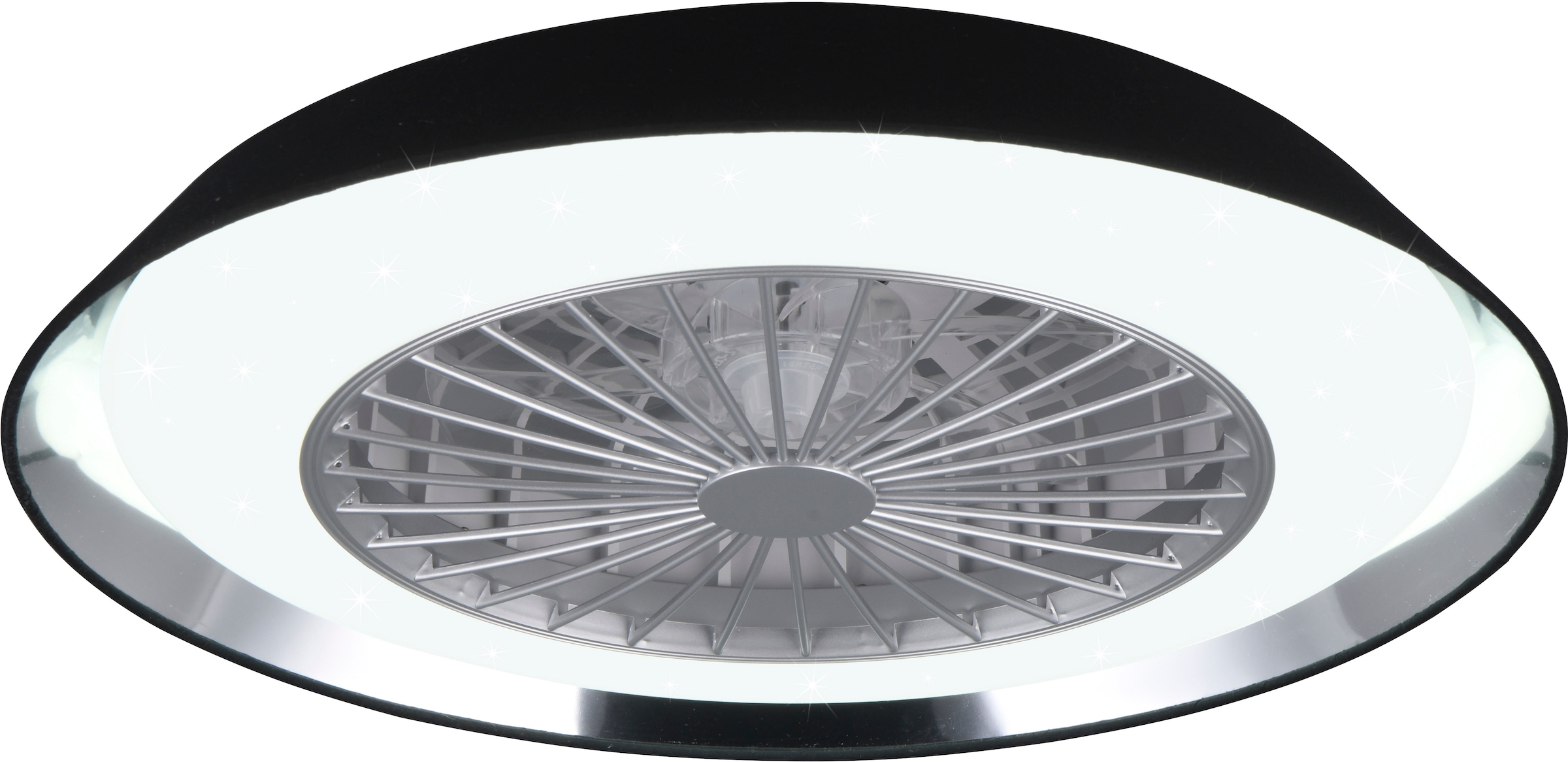 TRIO Leuchten LED Deckenleuchte »VARBERG Deckenventilator mit Beleuchtung, mit Fernbedienung, dimmbar«, 1 flammig, Leuchtmittel LED-Board | LED fest integriert, LED Ventilator 3 Stufen Timer Memoryfunktion Lichtfarbe einstellbar