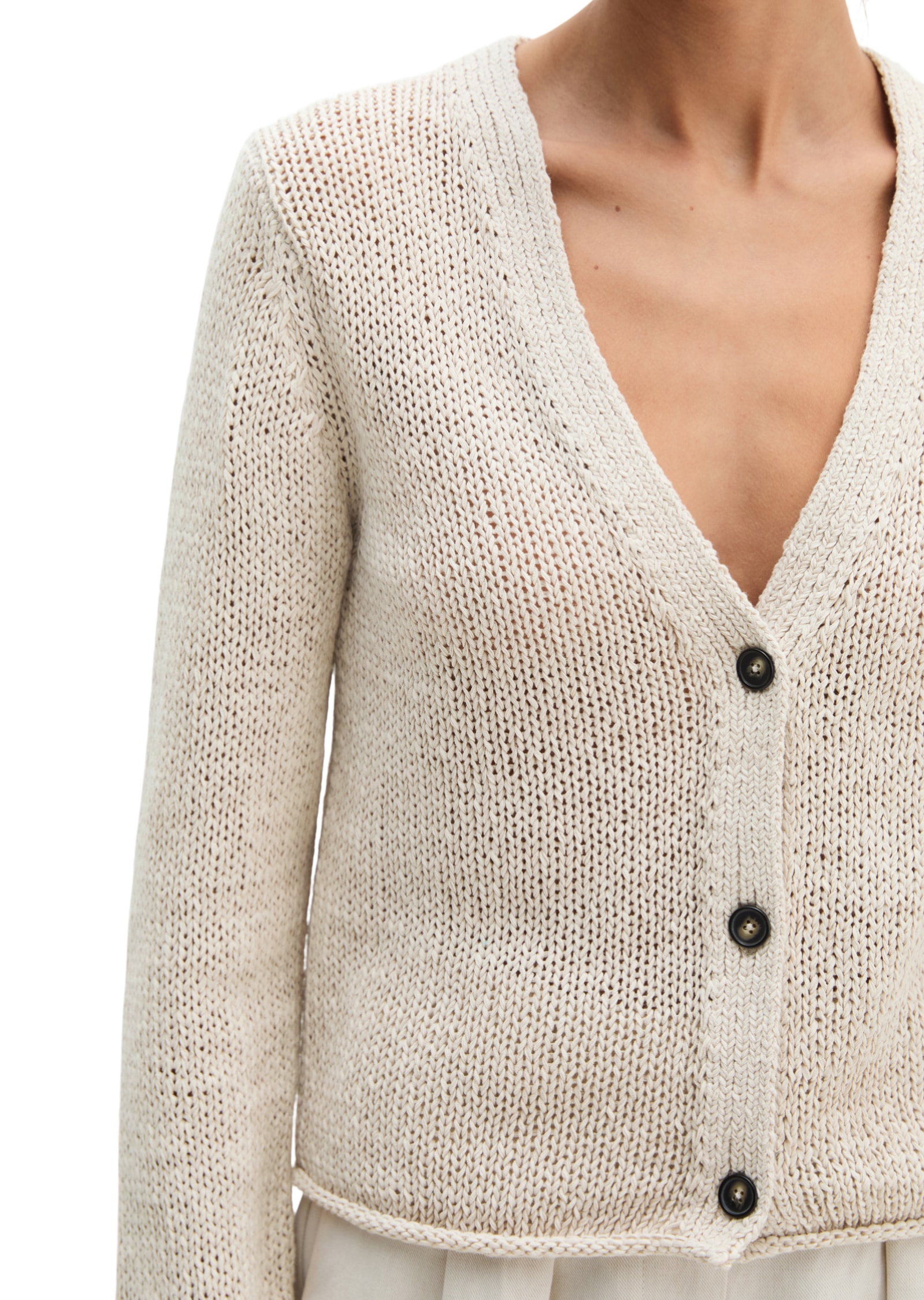 Marc O'Polo Cardigan slim aus Bändchengarn