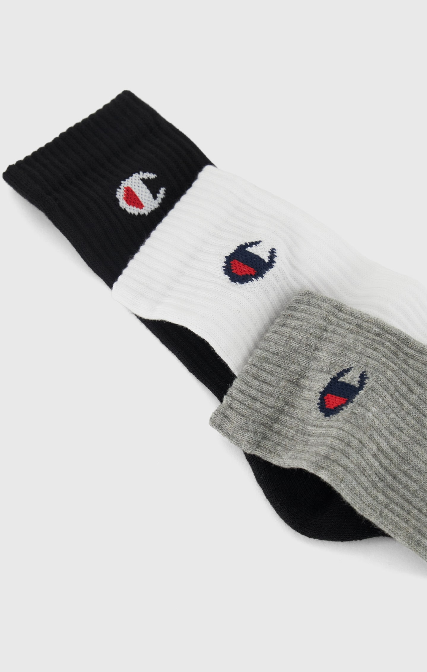 Champion Tennissocken »3 Pack Crew Socks« 3 Paar tlg. für sportive Aktivitäten, aus Baumwolle, Polyester und Elasthan