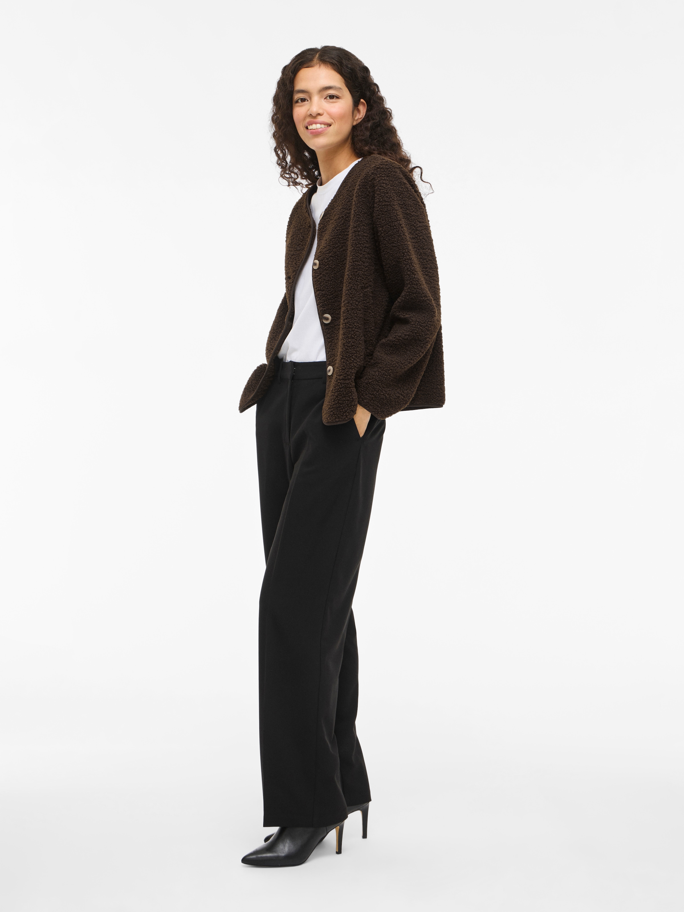 Vila Plüschjacke »VIADA TEDDY JACKET« Kunstfaser