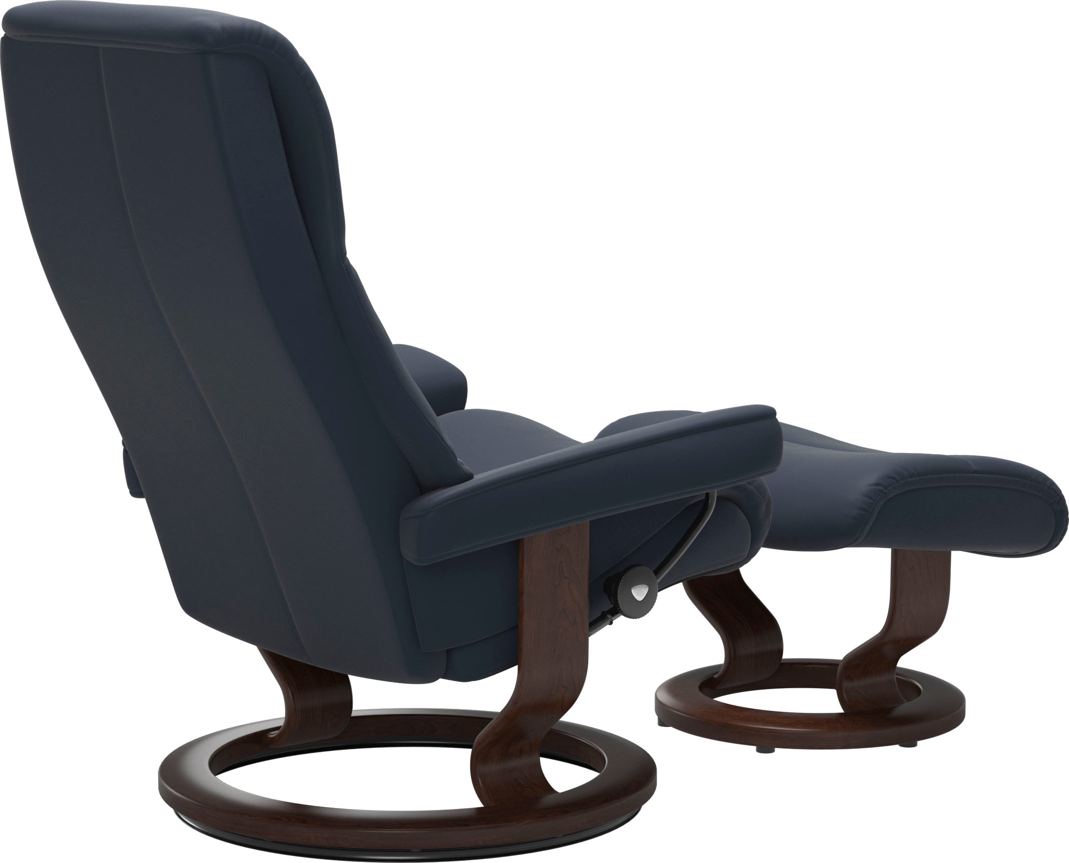 Stressless® Relaxsessel »View«, (Set, Relaxsessel mit Hocker), mit Classic Base, Größe M,Gestell Braun