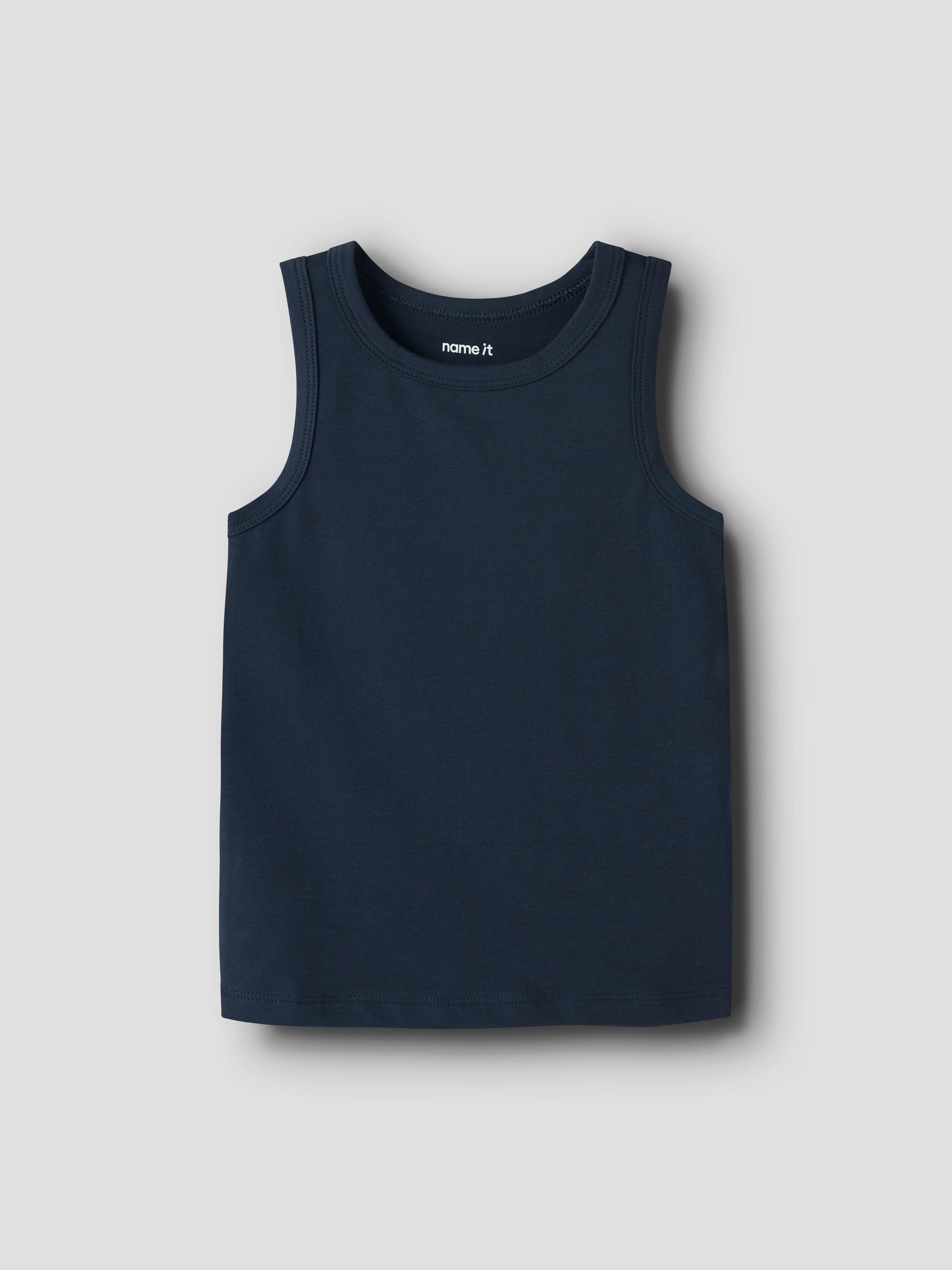 Name It Unterhemd »NMMTANK TOP 2P NAVY DINO NOOS« Packung, 2 Stk. Baumwollmischung, uni und bedruckt im Set