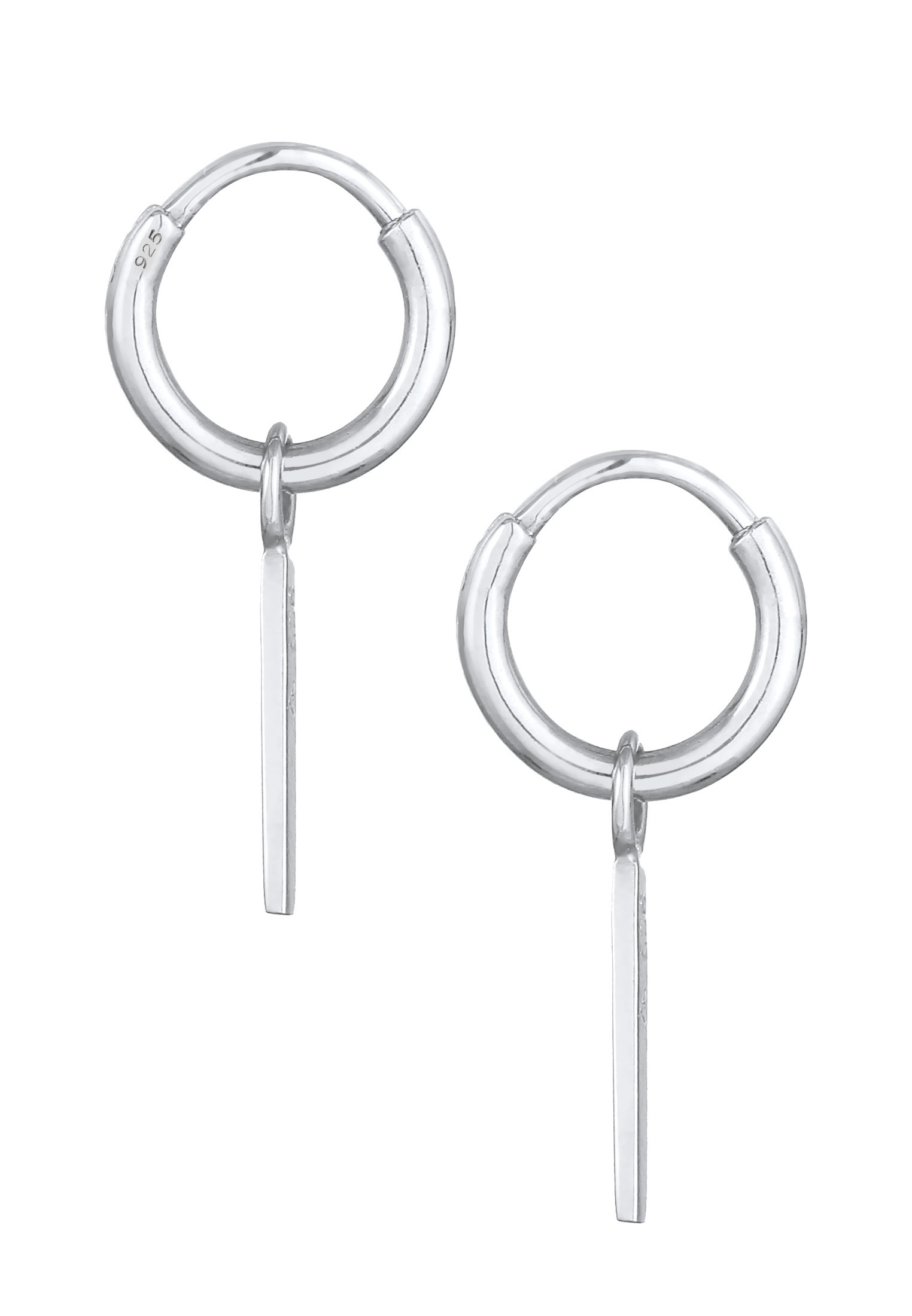 Elli Paar Creolen »Ohrringe Creolen Einhänger Stab Trend 925 Silber«