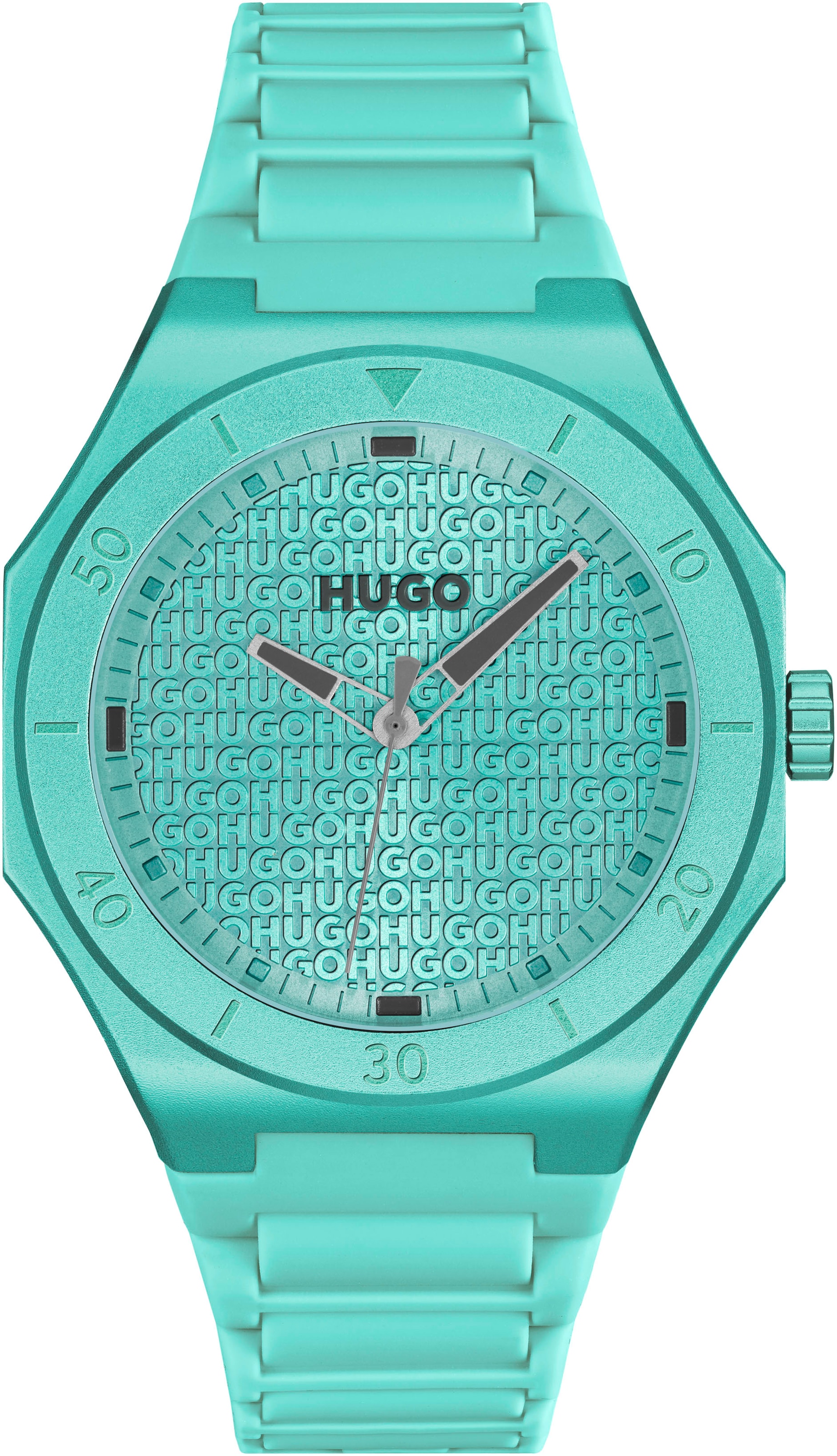 HUGO Quarzuhr »#GRAIL LIGHT« Armbanduhr, Herrenuhr, Silikonarmband, analog