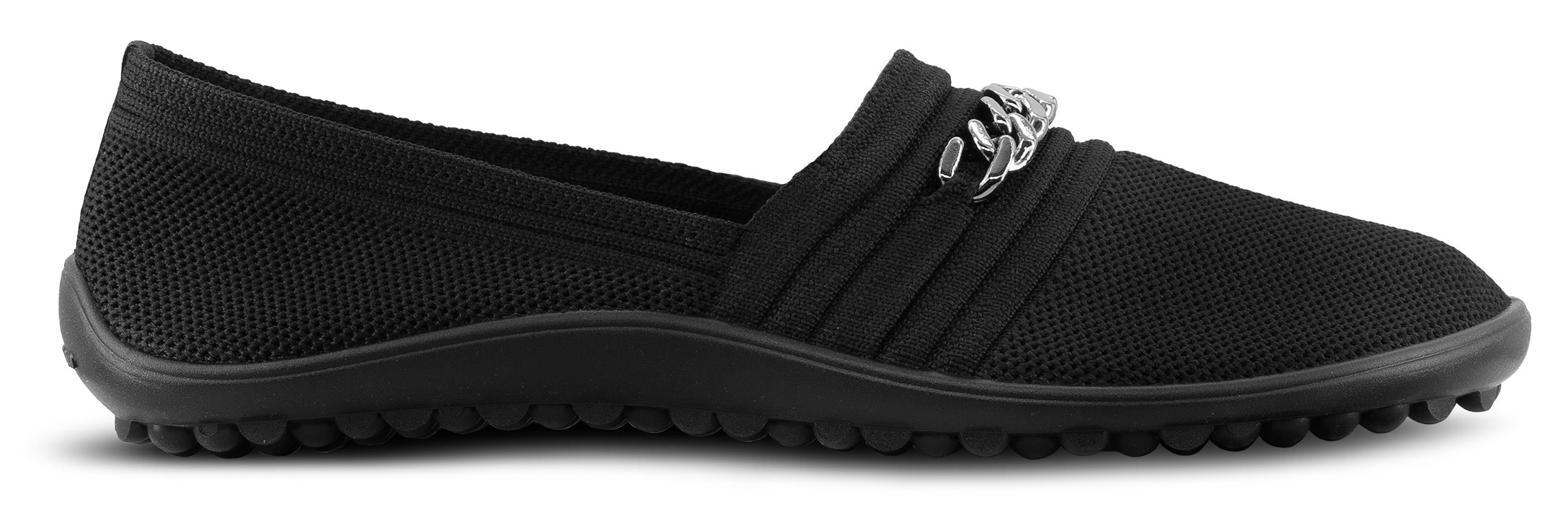 Leguano Barfußschuh »LADY FAMOUS«  Flats, Ballerina, Bequemschuh mit goldfarbener Zierkette