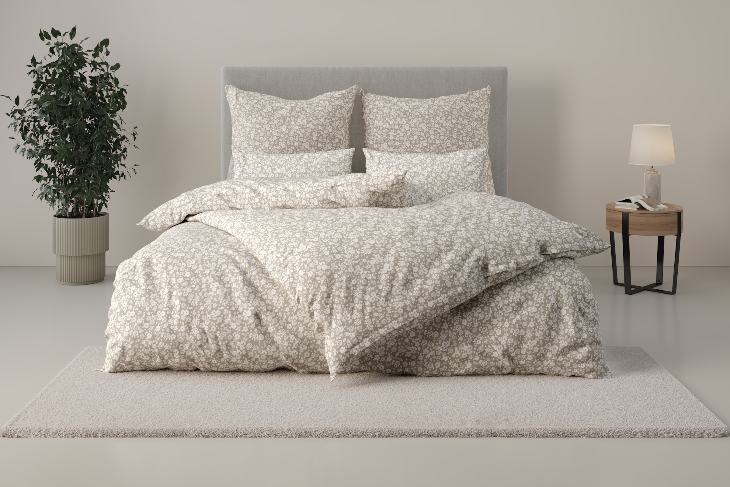 my home Bettwäsche »Mariby«, mit feinem Blümchen Design, skandinavisch, romantische Bettwäsche