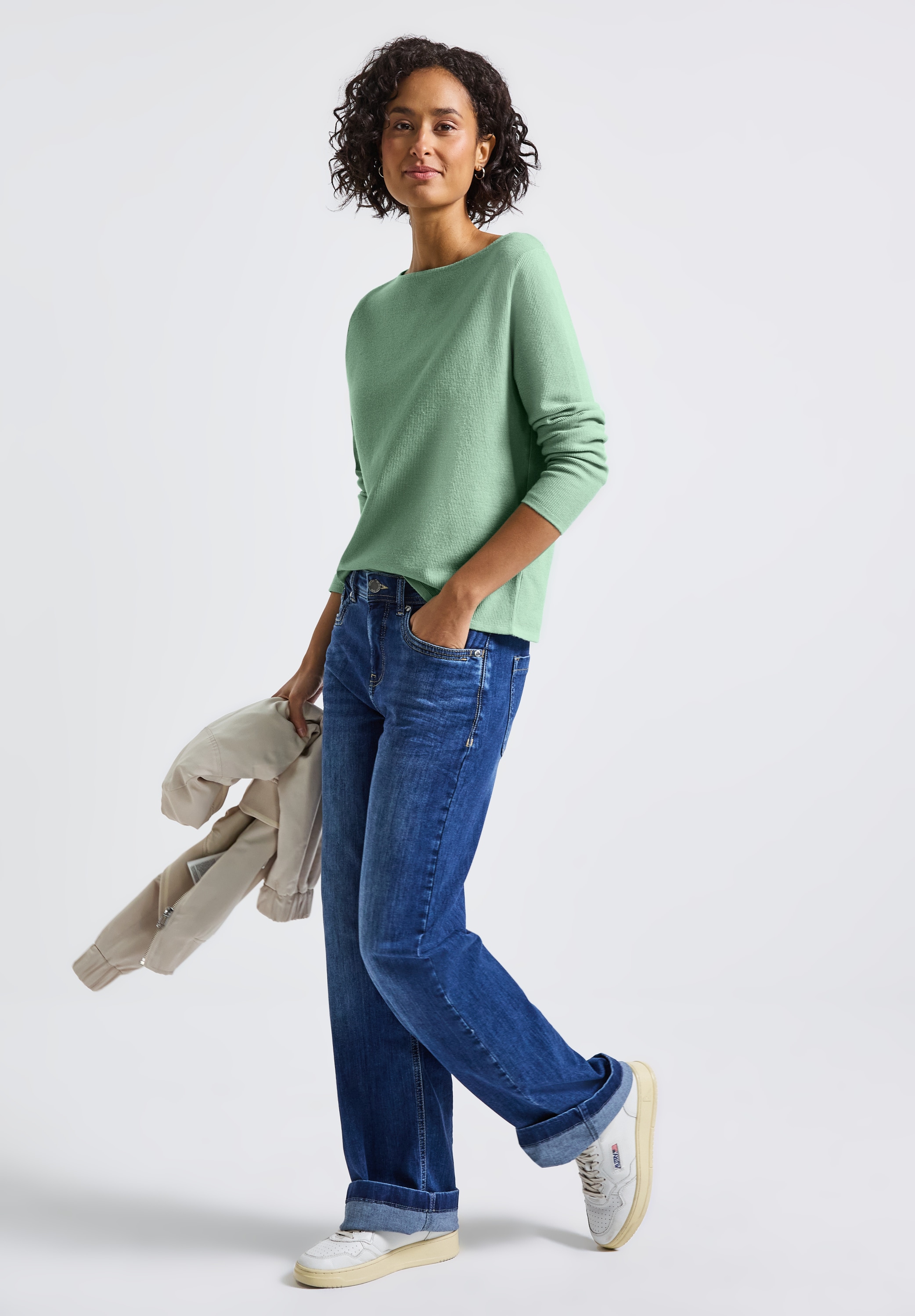 STREET ONE Strickpullover, mit U-Boot-Ausschnitt