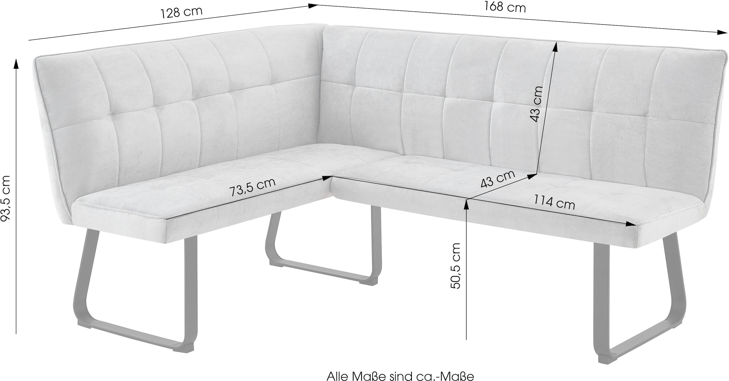 byLIVING Eckbank »Talea Küchenbank« 1 Stk. tlg. Komortable Nosaqfederung und gemütlicher Stoffbezug mit Farbauswahl
