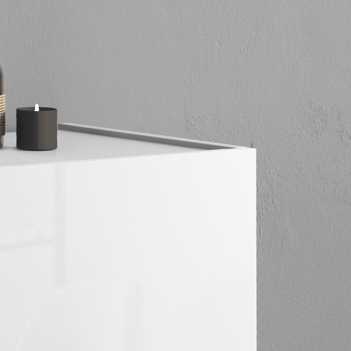 INOSIGN Lowboard »VELA, Höhe 60 cm, Breite 225 cm,Design mit schrägen Türen« 1 Stk. tlg. Made in Italy, Maße-B/T/H: 225x35x60, Lowboard, TV-Board, TV-Kommode