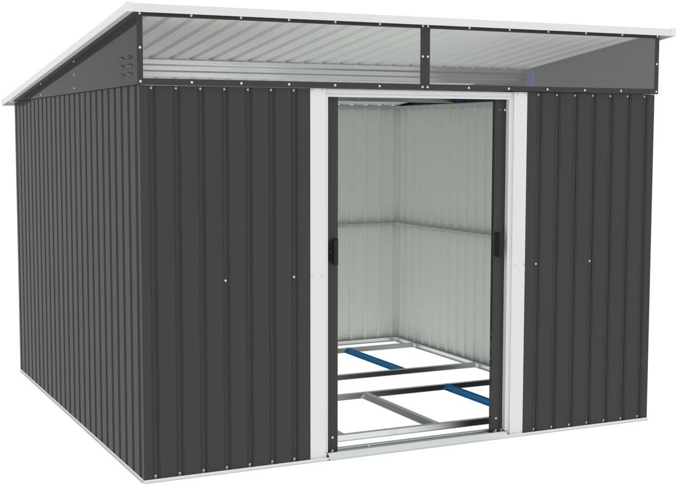 KONIFERA, Gerätehaus »Salamanca Patio« wetterfest und langlebig, nahezu wartungsfrei, anthrazit -beige, Metall, anthrazit -beige