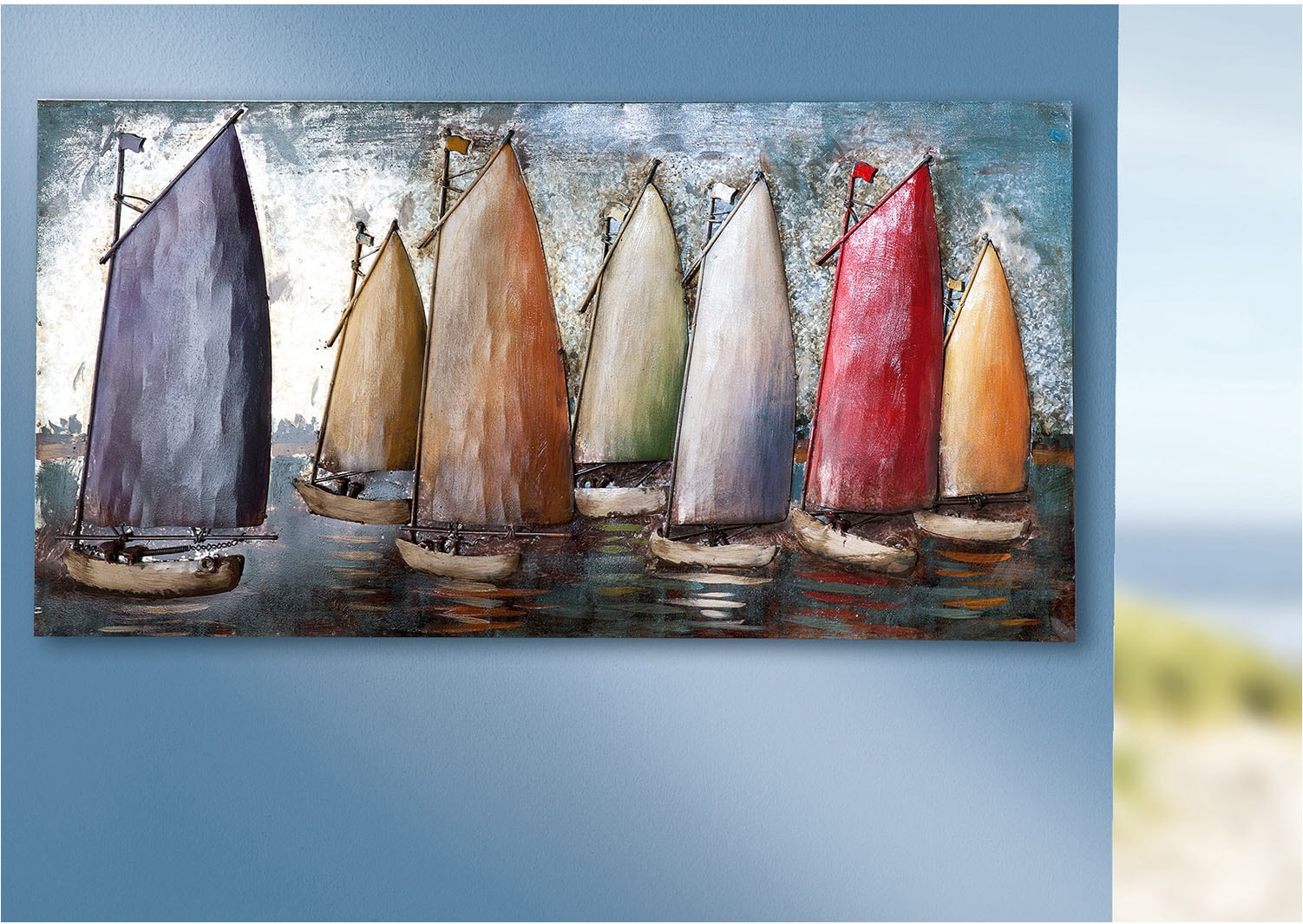 Casablanca by Gilde Metallbild »Bild Sailing Regatta« Boote & Schiffe 1 Stk. tlg.