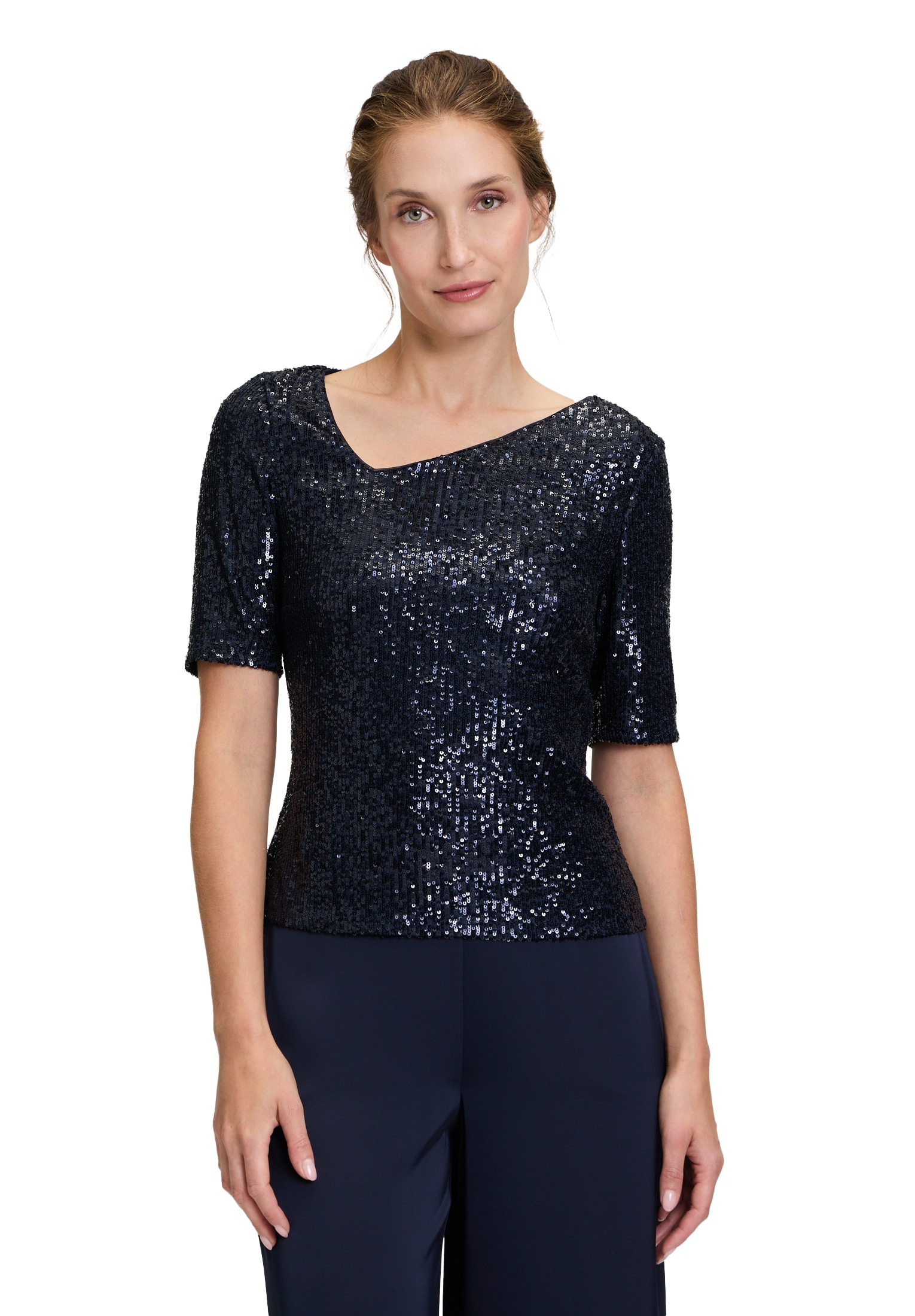 Vera Mont T-Shirt »Pailletten-Top mit Glanzeffekt«