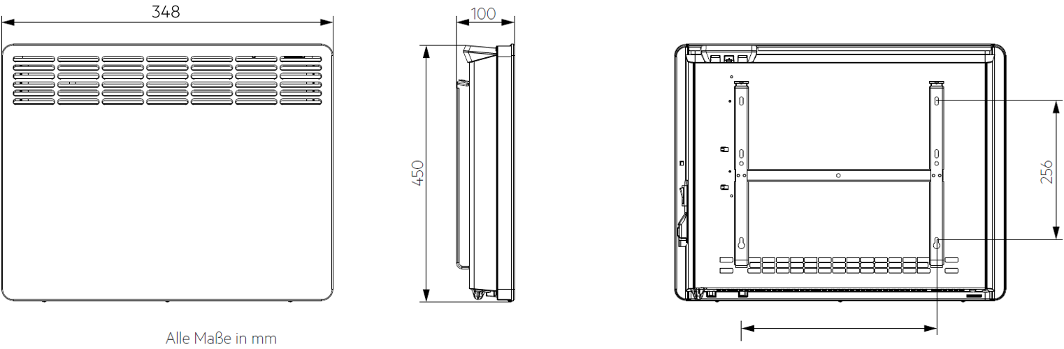 AEG Haustechnik Konvektor »»WKL 505«, Elektroheizung energiesparend, 500 W«, für ca. 6 m², LCD-Display, Wochenzeitschaltuhr