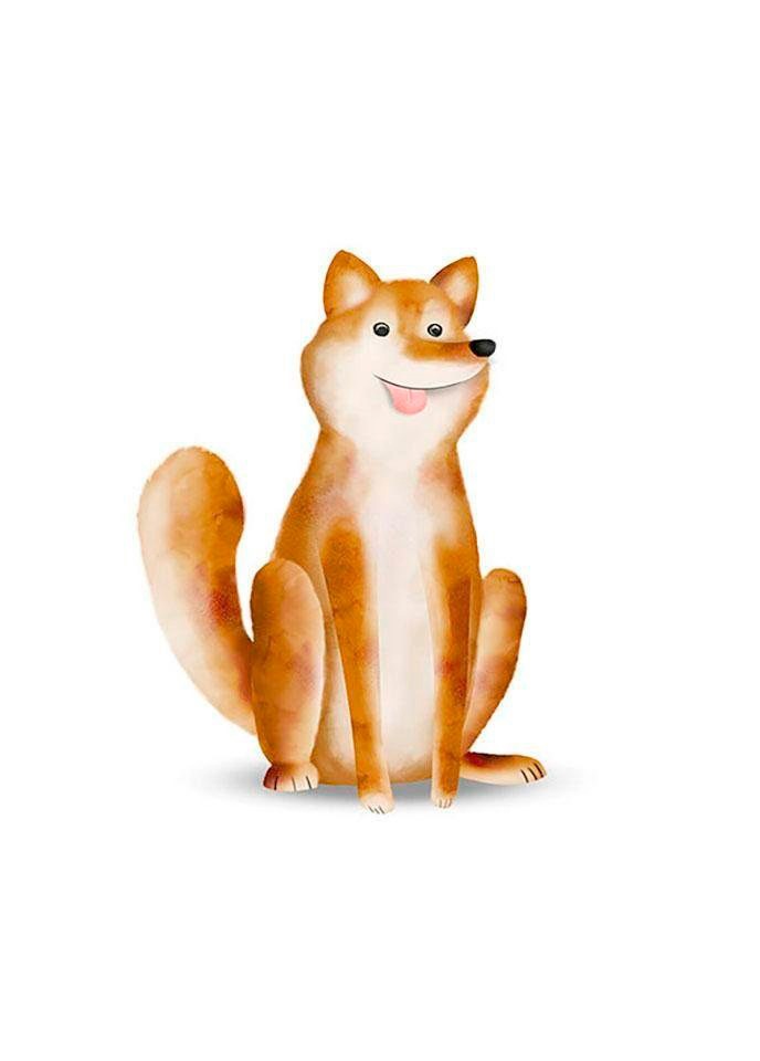 XXL 40cm Garantie Dog«, 3 »Cute kaufen | Tiere, mit Höhe: Komar online Poster Jahren Animal