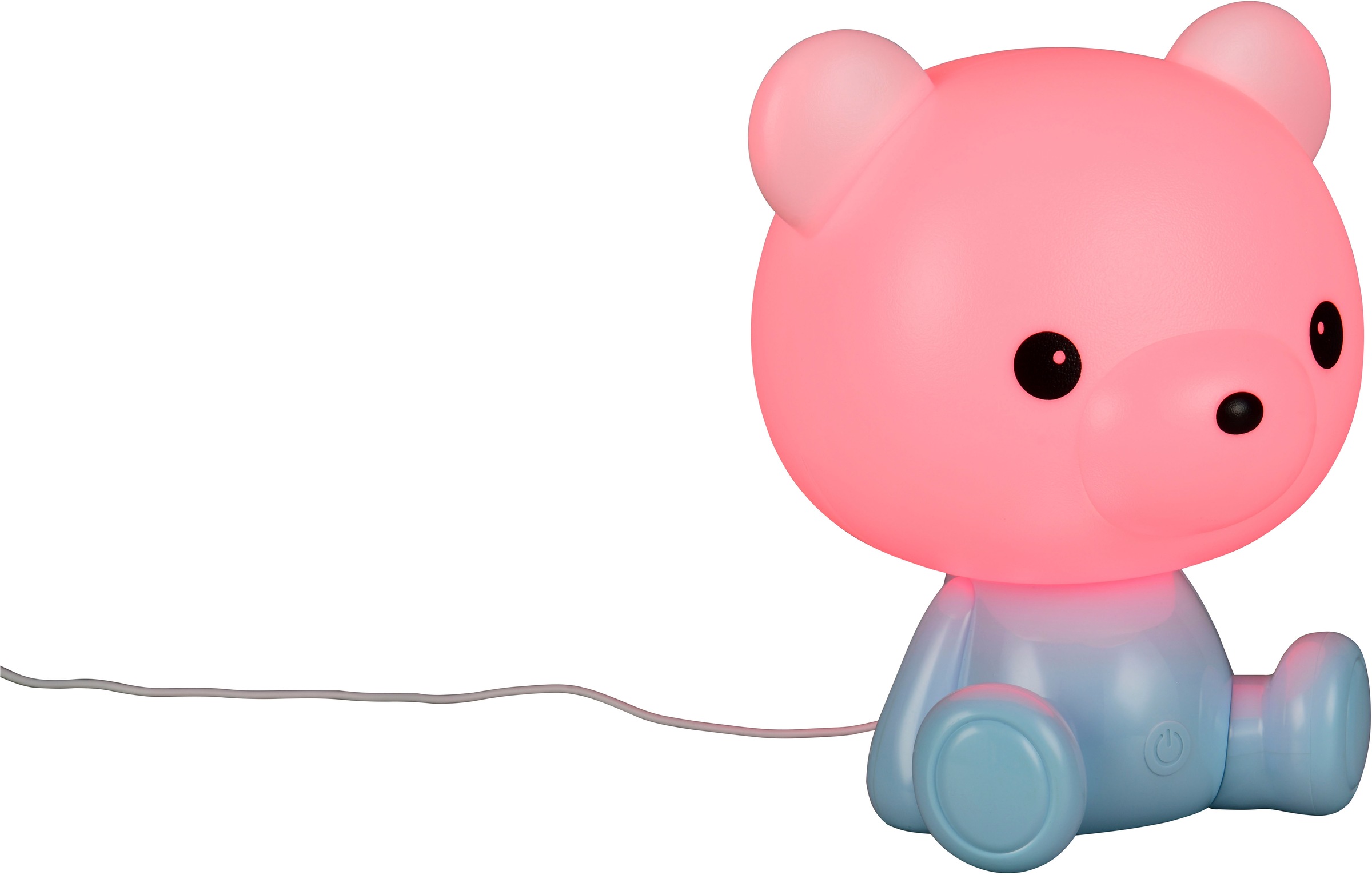 REALITY Leuchten LED Tischleuchte »CUTIE, Kinderzimmer Tischleuchte Nachttischleuchte Bären Optik, RGB« LED-Board 1 Stk. RGB | Warmweiß 0,3W 30 Lumen warmweiß 3000K, RGB Farbwechsel Modus, USB-Anschluss