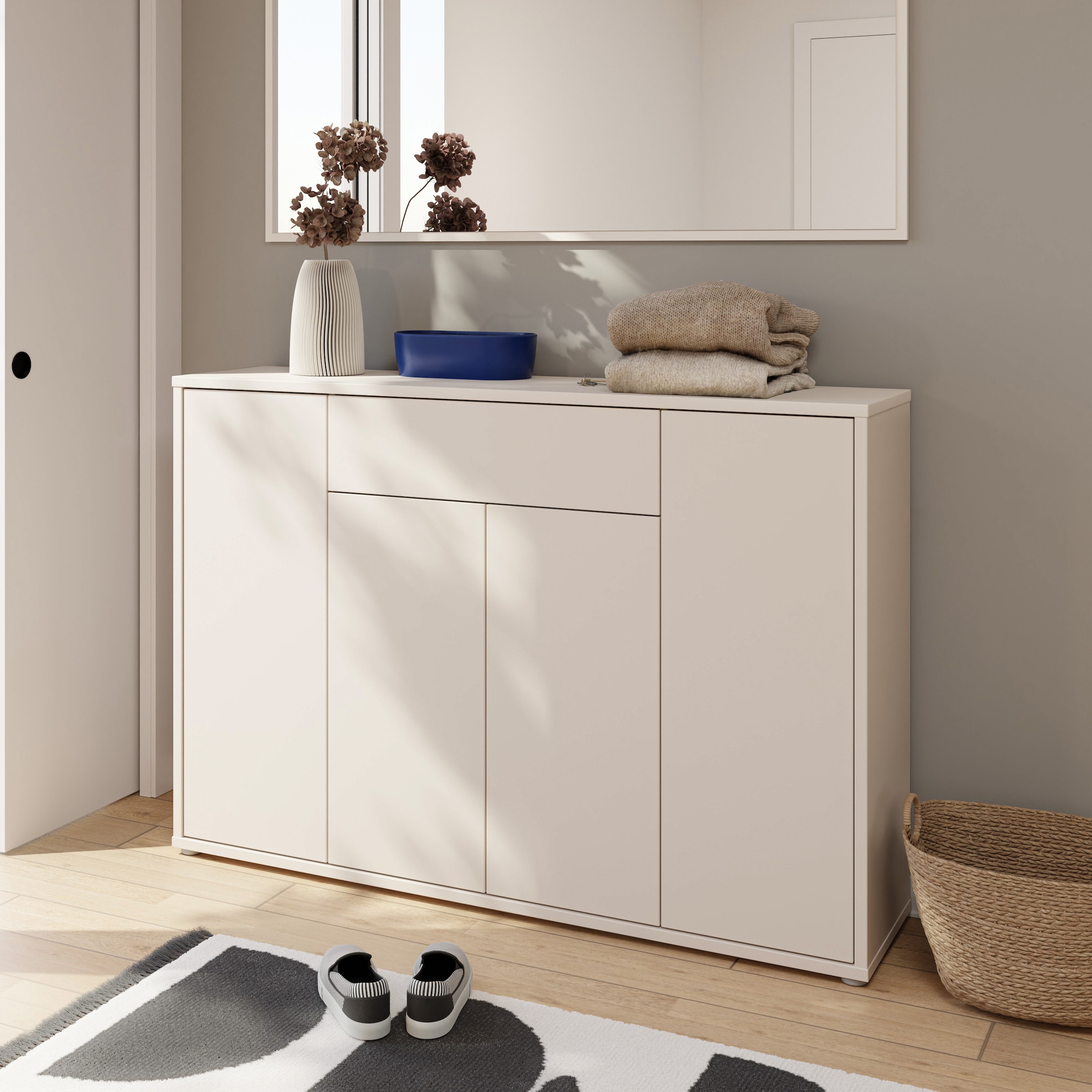 FORTE Schuhschrank »Alice Springs« B/H/T 143,9/99,1/34,9 cm Push to open, 28  Paar Schuhe