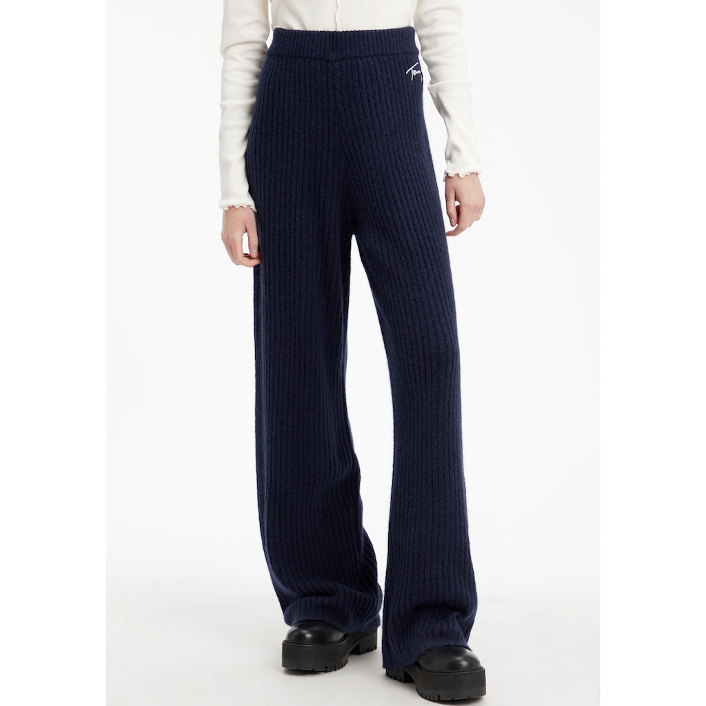 Tommy Jeans Loungehose »TJW COSY SIGNATURE SWEATER PANT« in Rippoptik & mit Tommy Jeans Logo-Flag