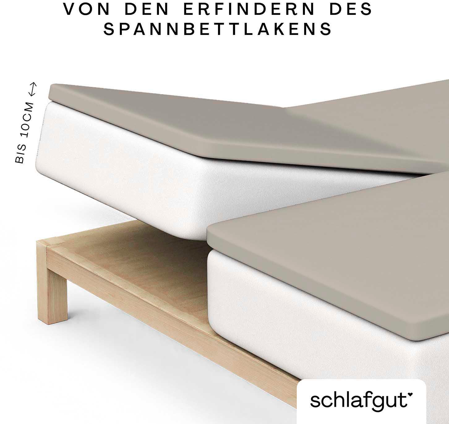 Schlafgut Spannbettlaken »Pure Split-Topper«, MADE IN GREEN by OEKO-TEX®