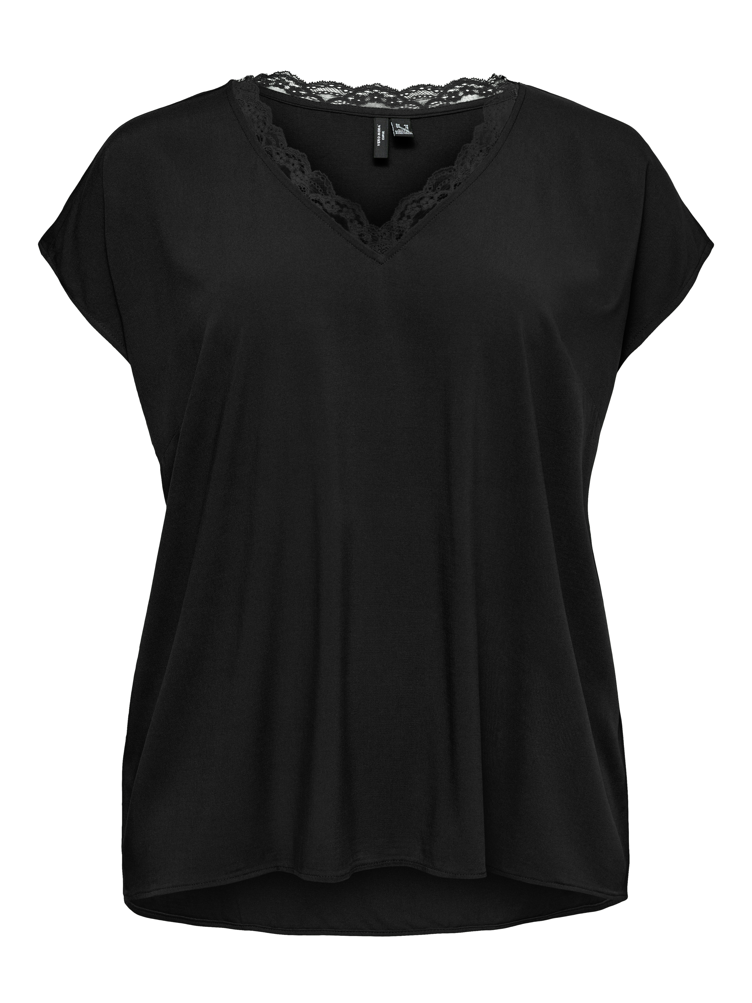 Vero Moda Curve Shirttop »VMCBELLA SL LACE TOP WVN NOOS CUR« Viskosemischung, regular fit