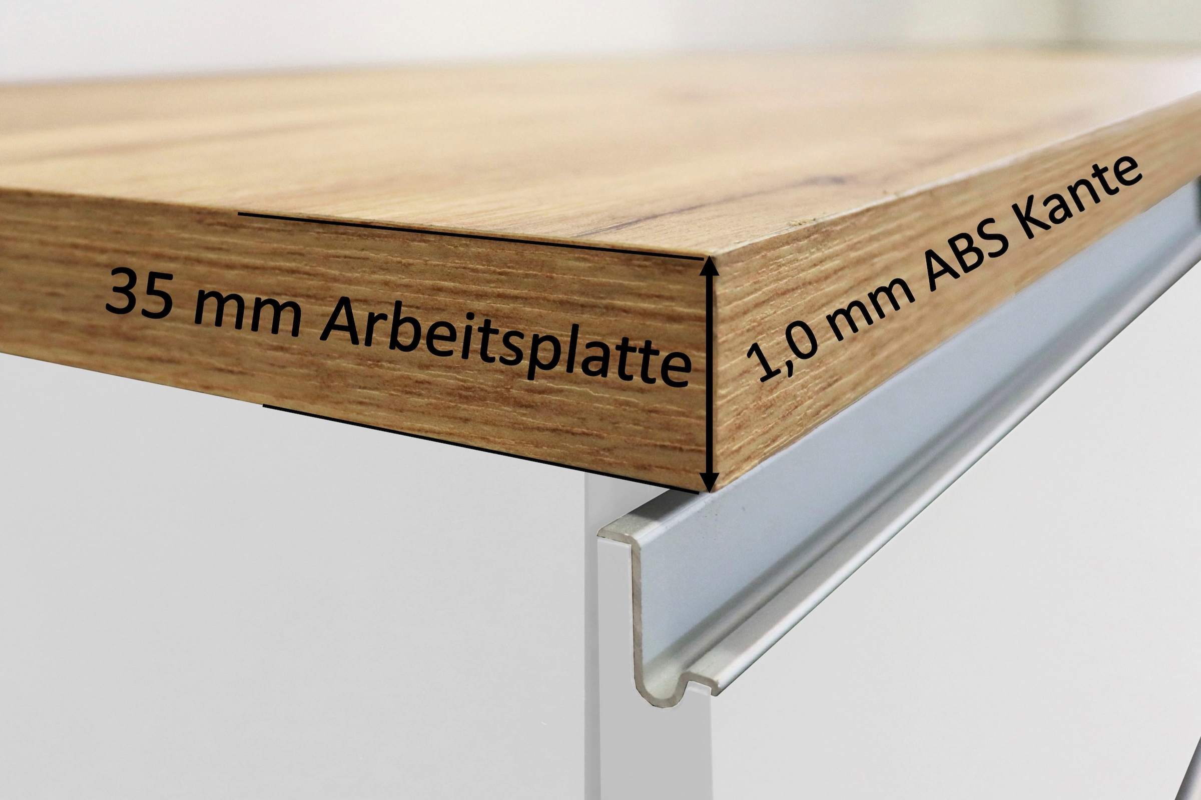 KOCHSTATION Küchenzeile »KS-Sole«, Breite 256 cm, Hängeregal, Geschirrabtropfschrank, ohne E-Geräte
