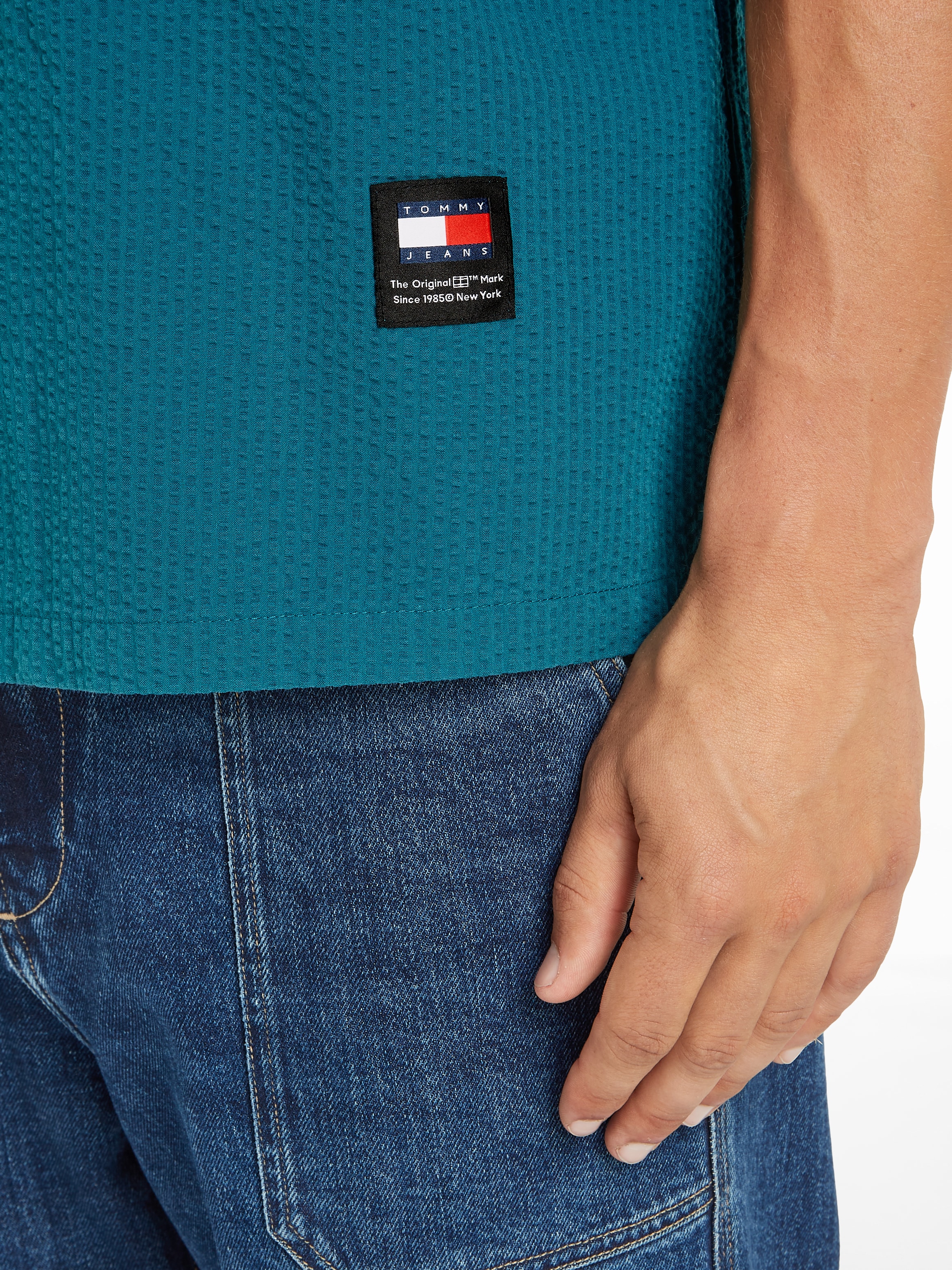Tommy Jeans Kurzarmhemd »TJM RLX SEERSUCKER CAMP SHIRT«