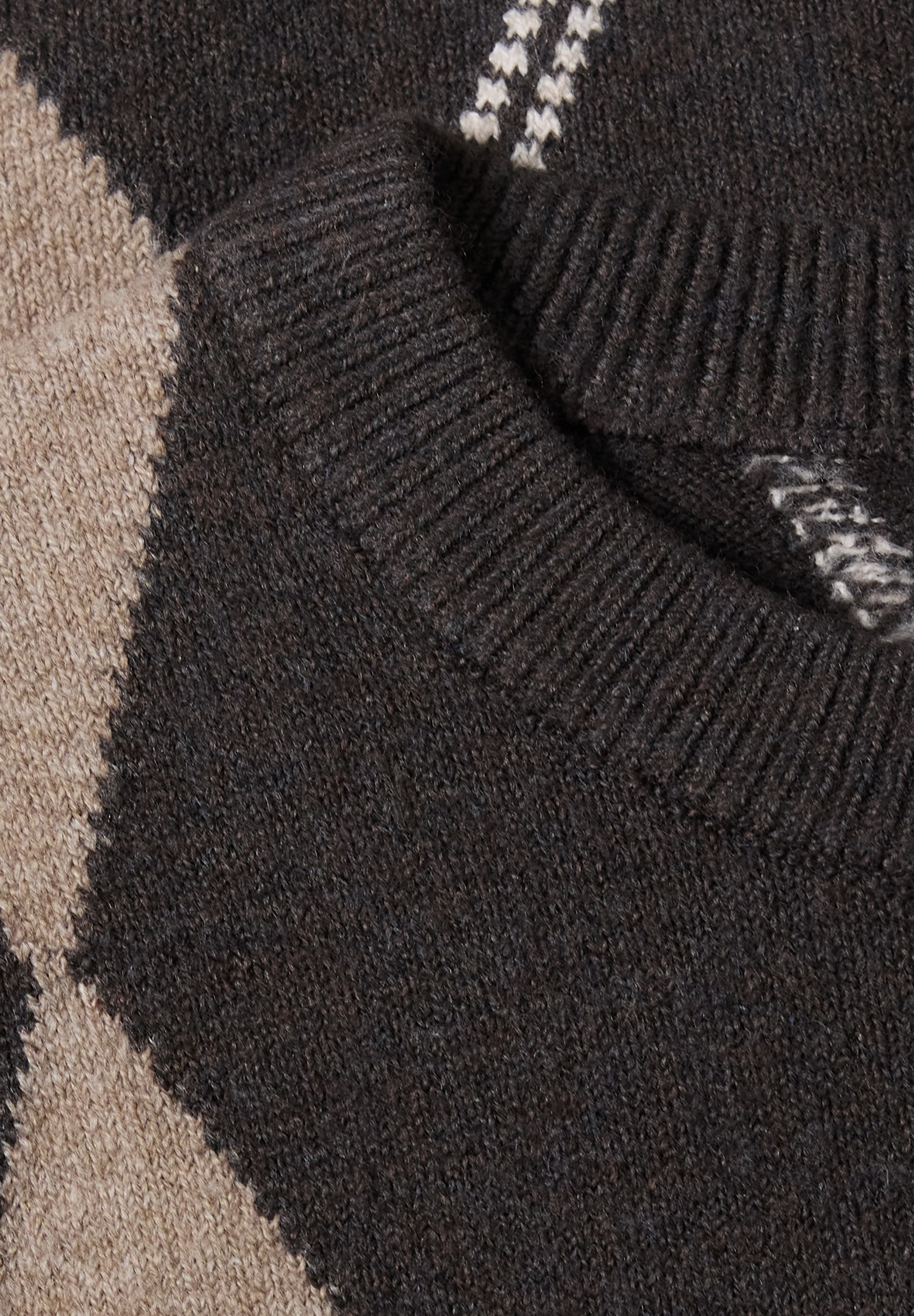 STREET ONE Pullunder Struckpullunder mit Rundhals und Argyle-Muster