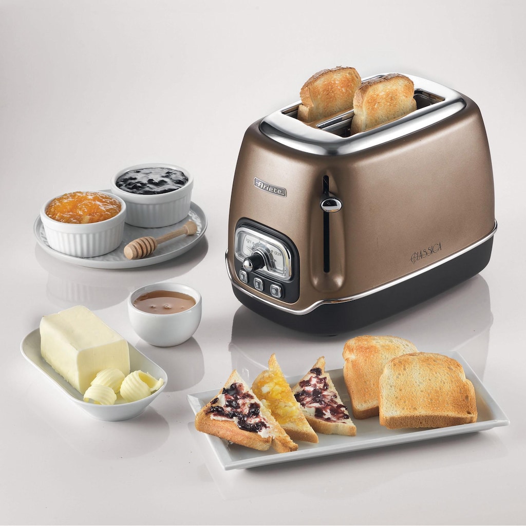 Ariete Toaster »Classica bronze 158BR«, 2 kurze Schlitze, für 2 Scheiben, 815 W