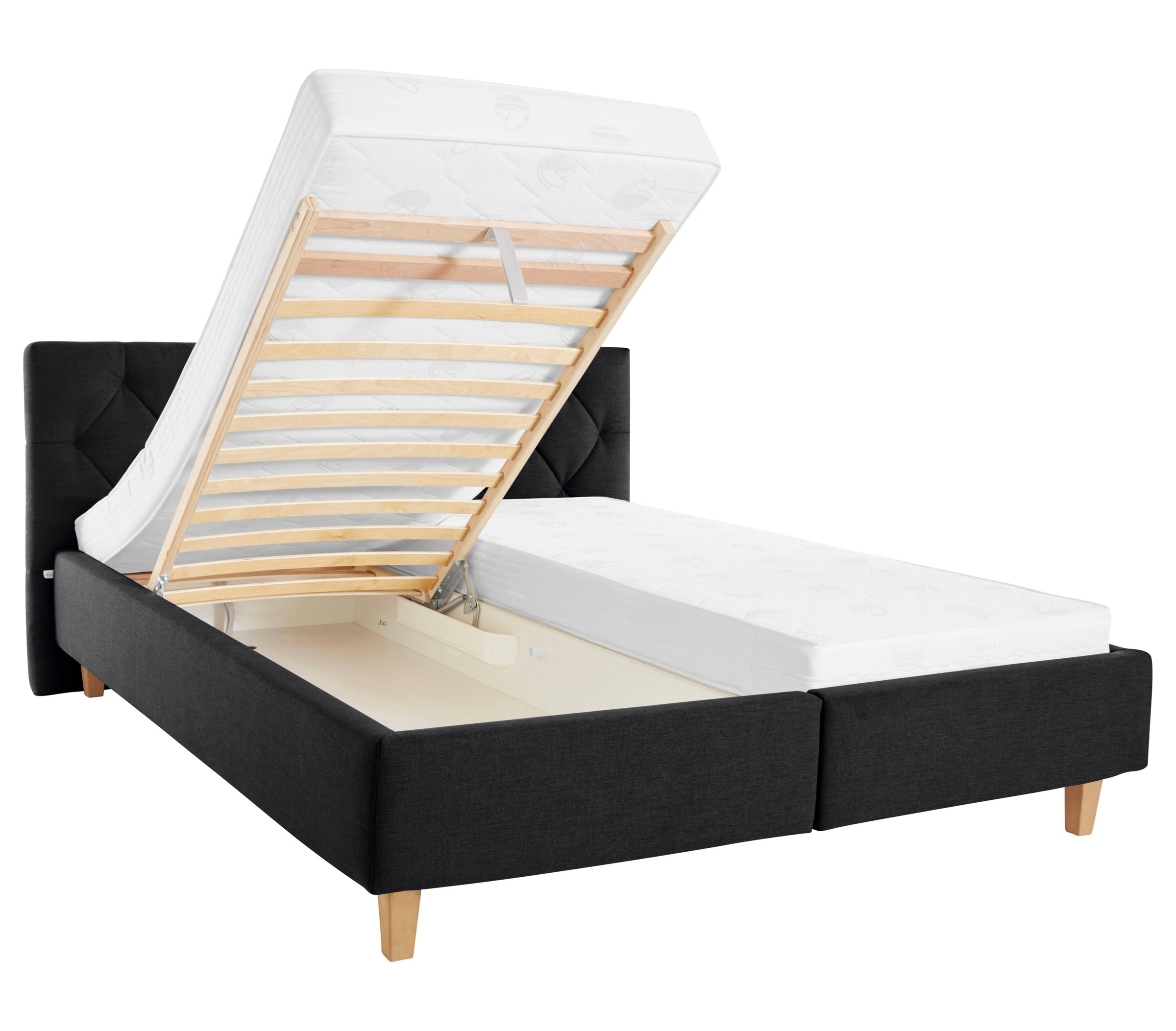 Guido Maria Kretschmer Home&Living Polsterbett »Sunley 100«, Kreuzsteppung, Kopfteilhöhe 102 cm, ohne oder mit Matratze/Lattenrost
