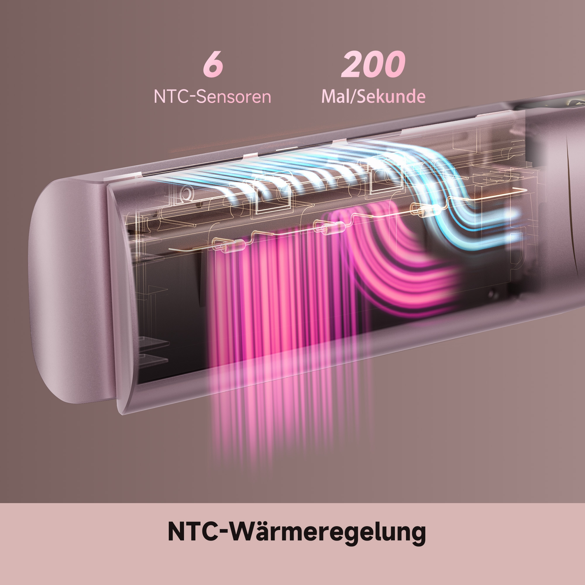 Dreame Glätteisen »Aero Straight Pro« Nassfunktion, Hitzeschutz, Ionen