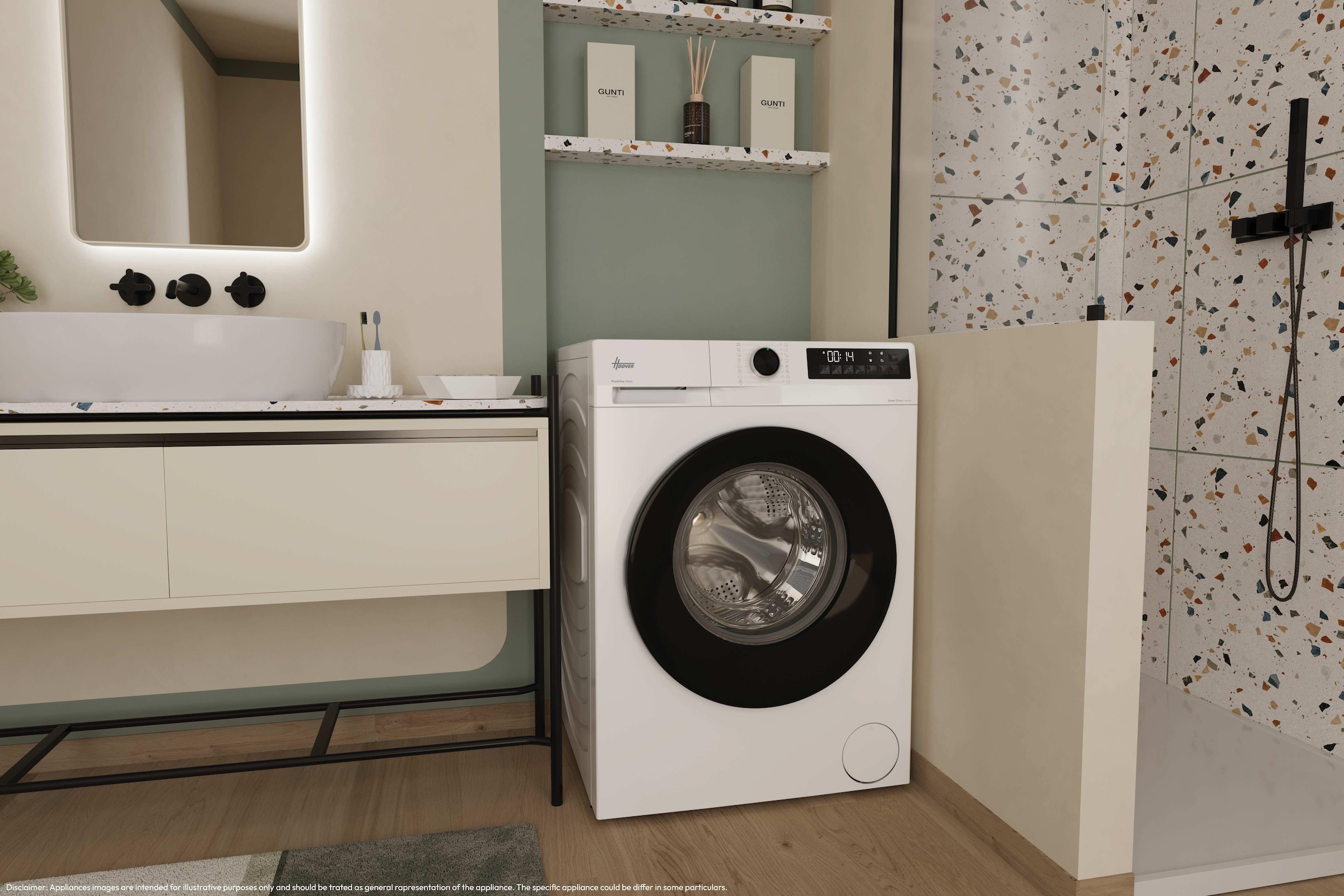 Hoover Waschmaschine »HGDQ48SB6-84« 8 kg 1300 U/min Vielseitige Kurzprogramme