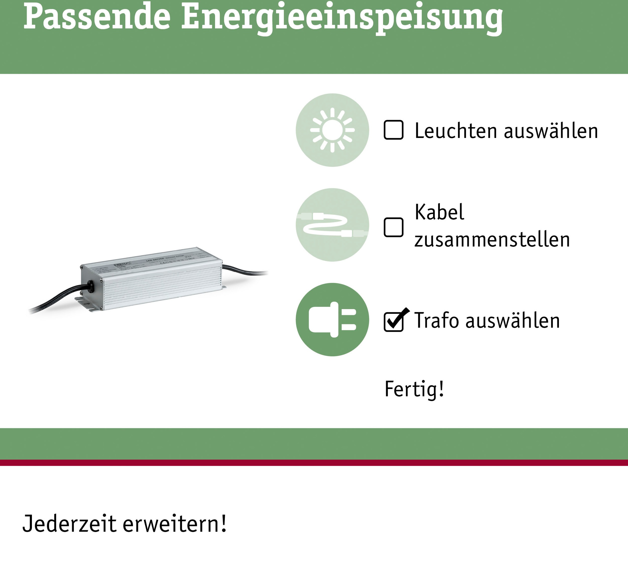 Paulmann Trafo »Outdoor Plug & Shine Power Supply Silber Alu« IP67 150W 24V DC